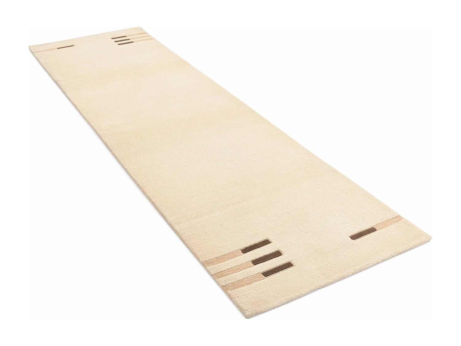 Tapis de couloir en laine 81x292 brun Darya