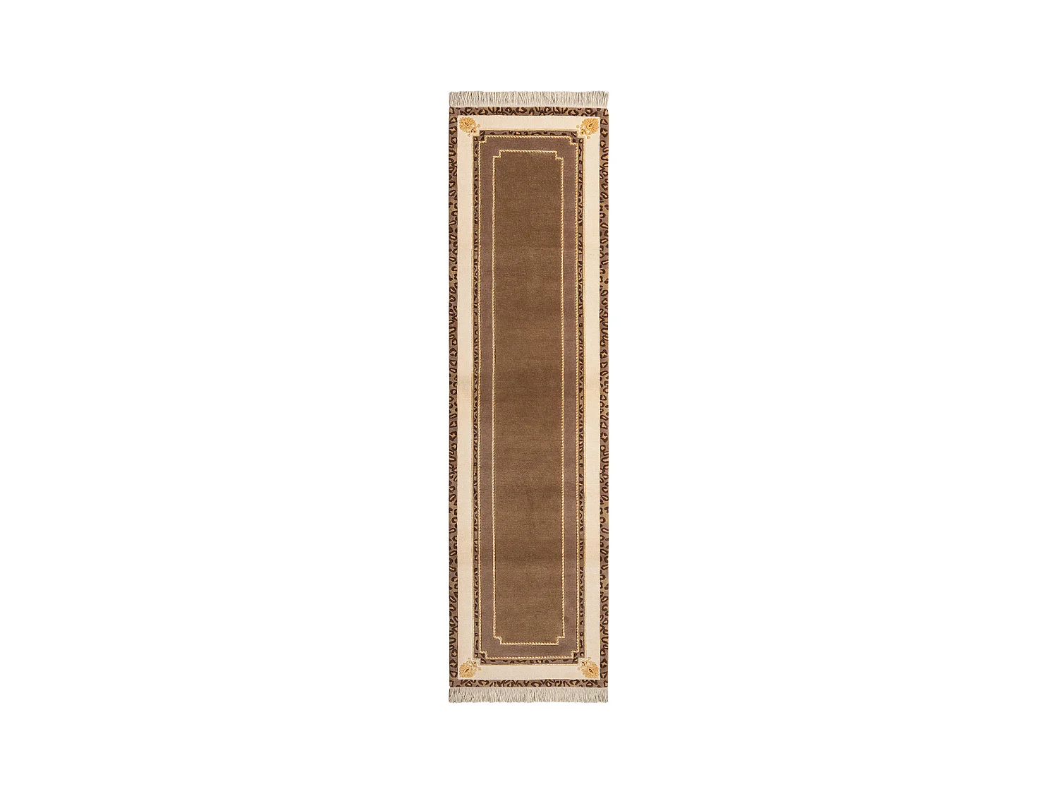 Läufer-Wollteppich 84x300 Braun Darya
