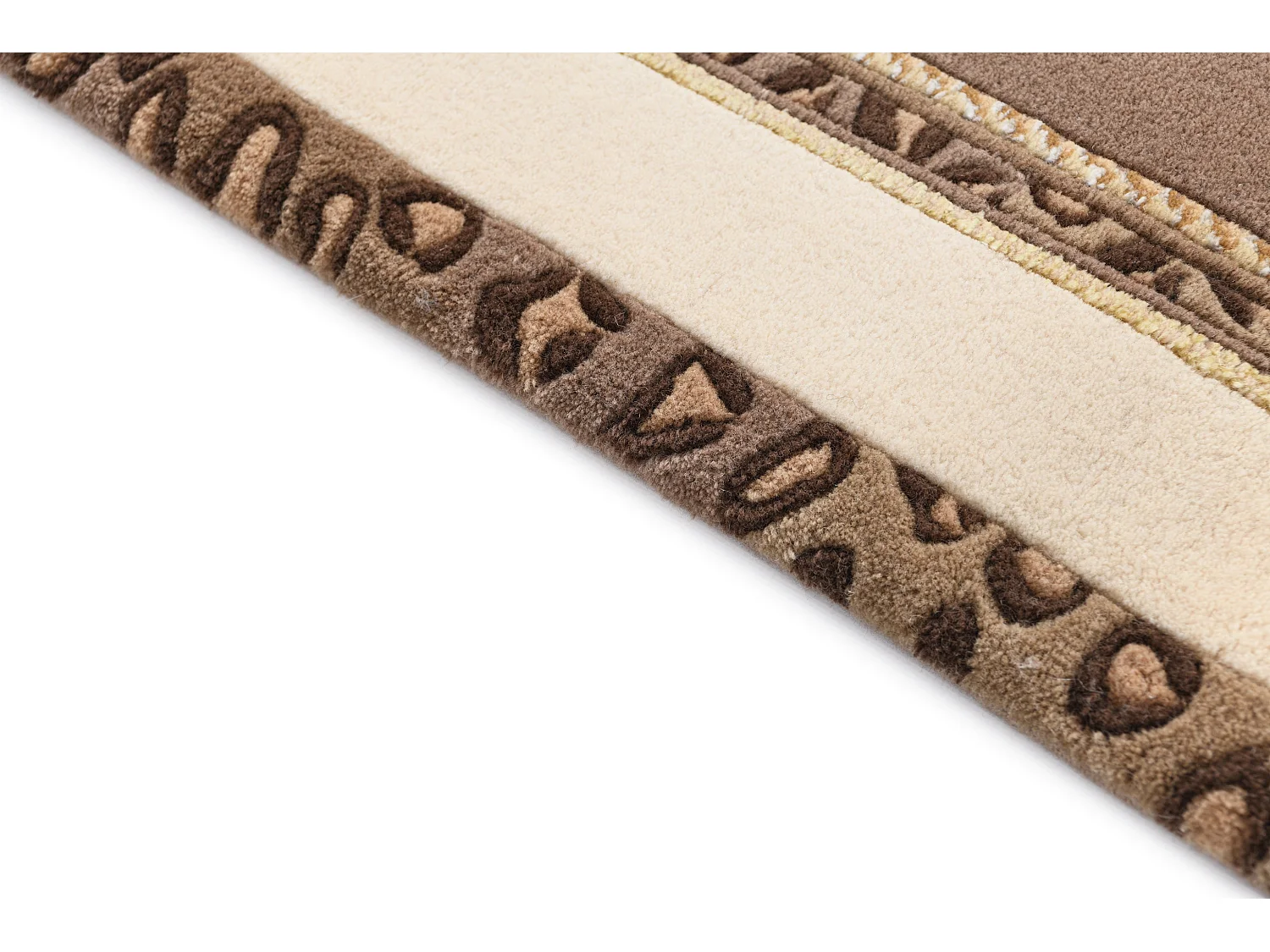 Tapis de couloir en laine 84x300 brun Darya