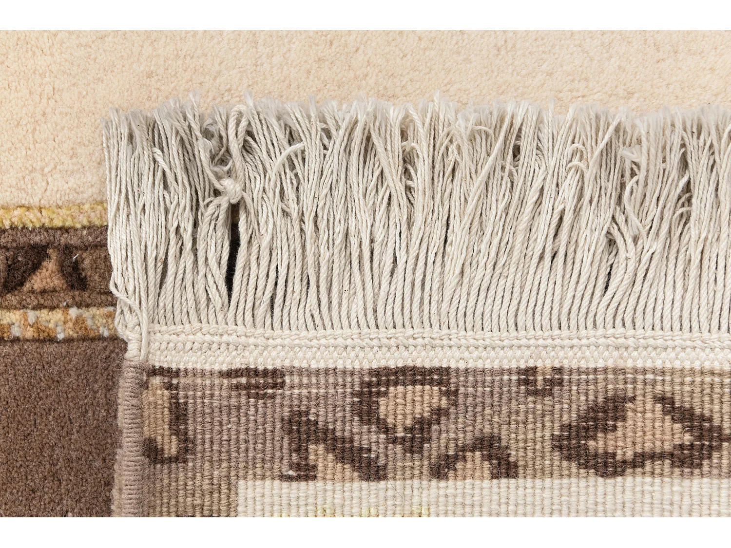 Tapis de couloir en laine 84x300 brun Darya