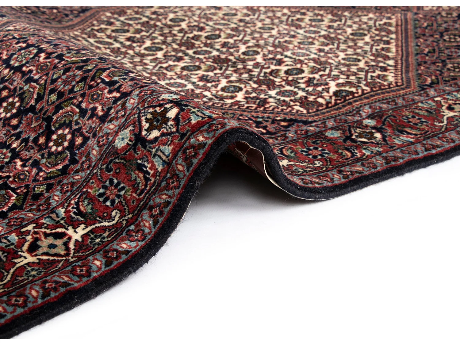 Tapis de couloir en laine 86x418 noir Bidjar