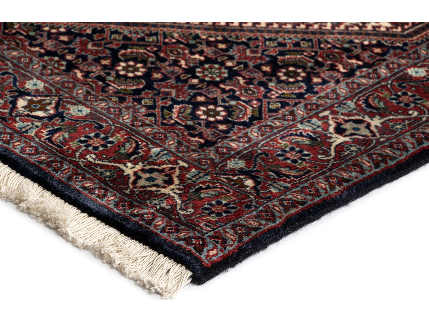 Tapis de couloir en laine 86x418 noir Bidjar