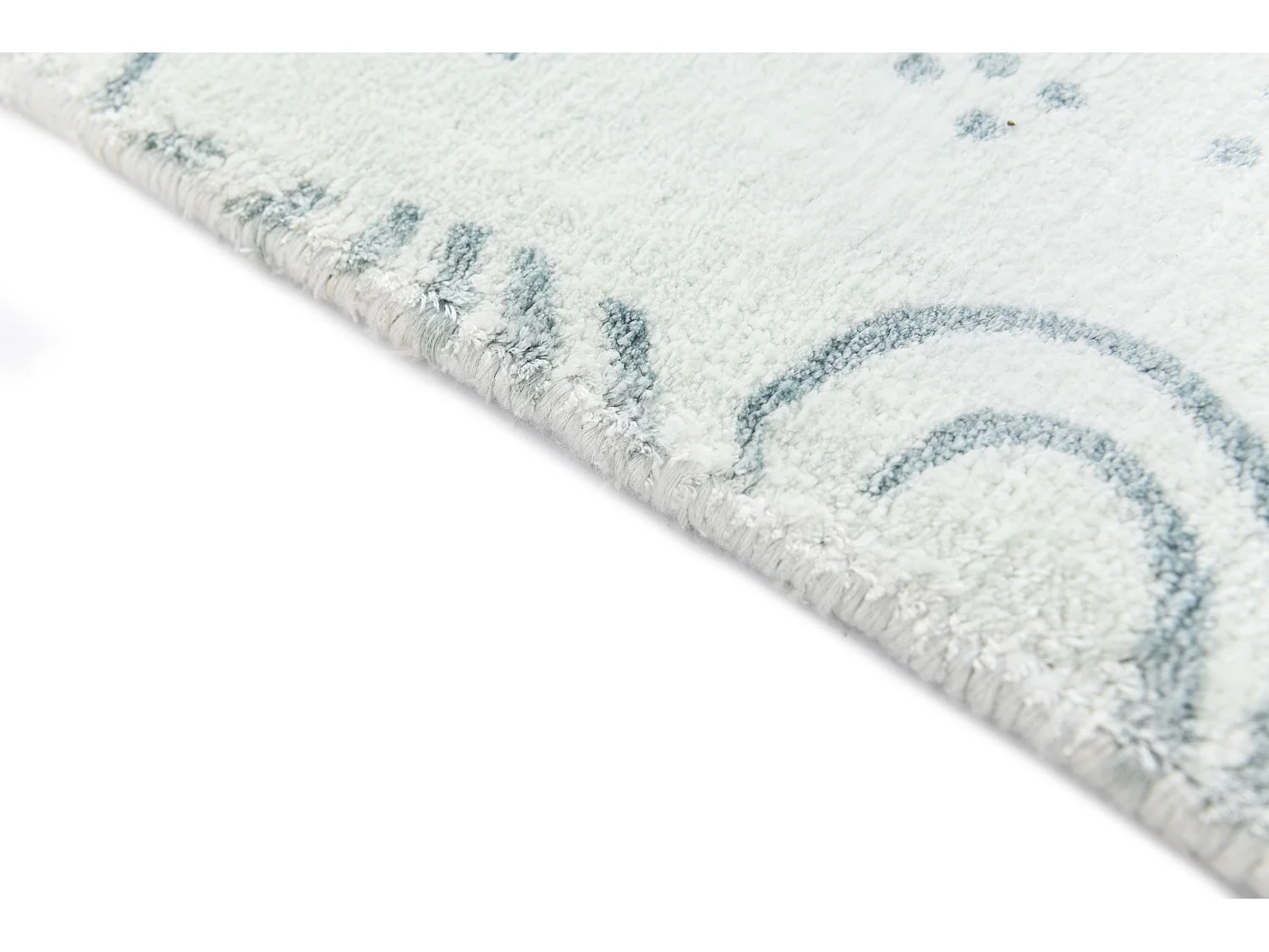 Tappeto per corridoio in lana 79x300 blu Darya