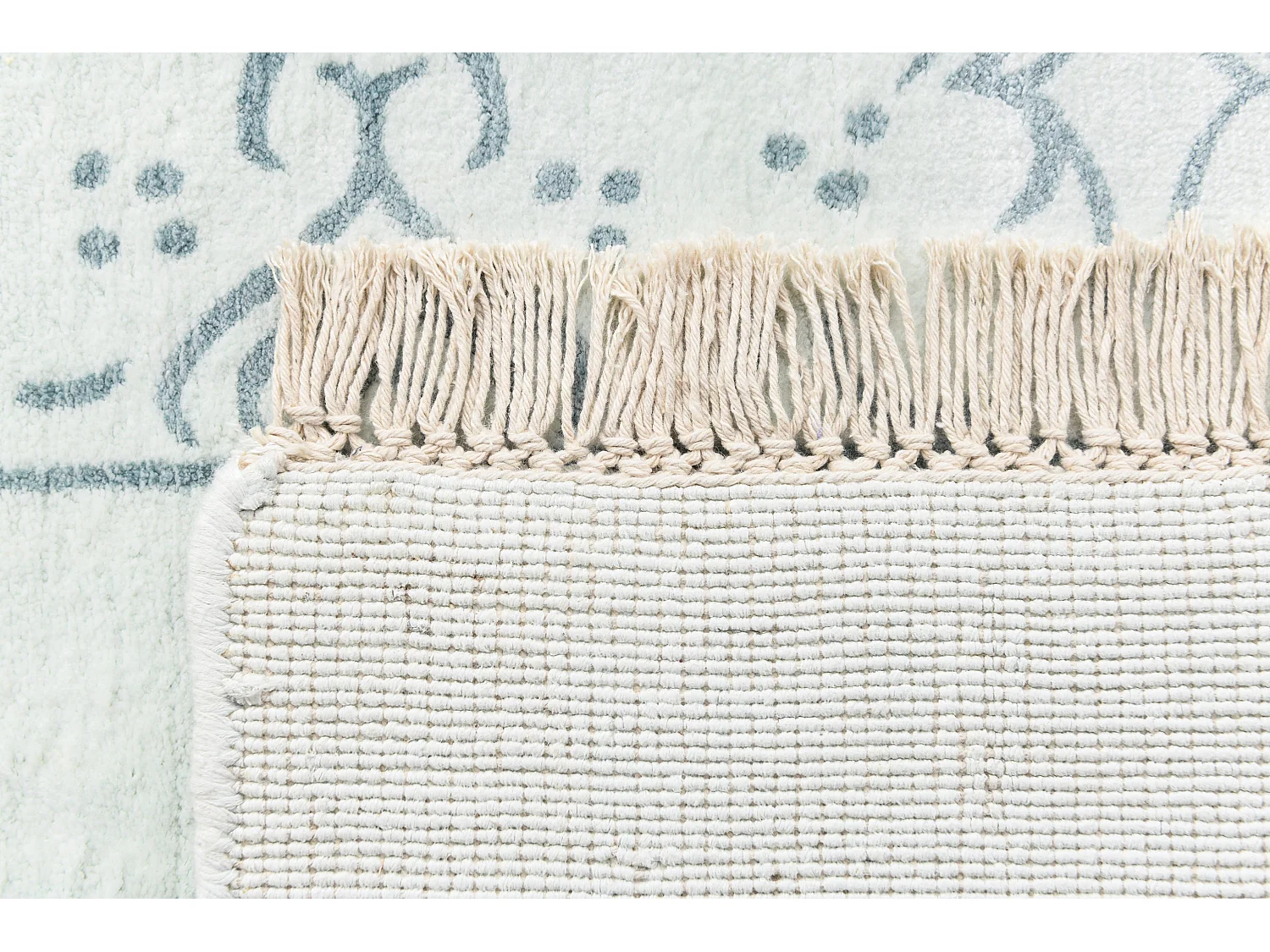 Tapis de couloir en laine 79x300 bleu Darya