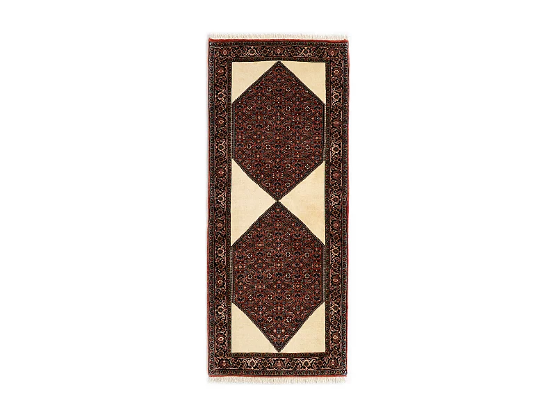 Läufer-Wollteppich 77x190 Rot Bidjar