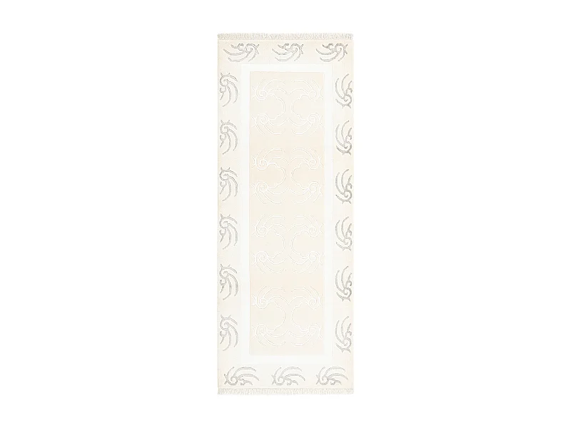 Läufer-Wollteppich 79x206 Beige Darya