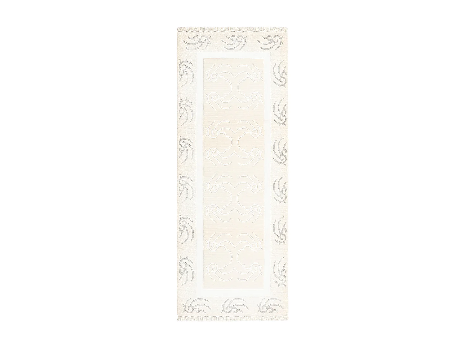 Läufer-Wollteppich 79x206 Beige Darya