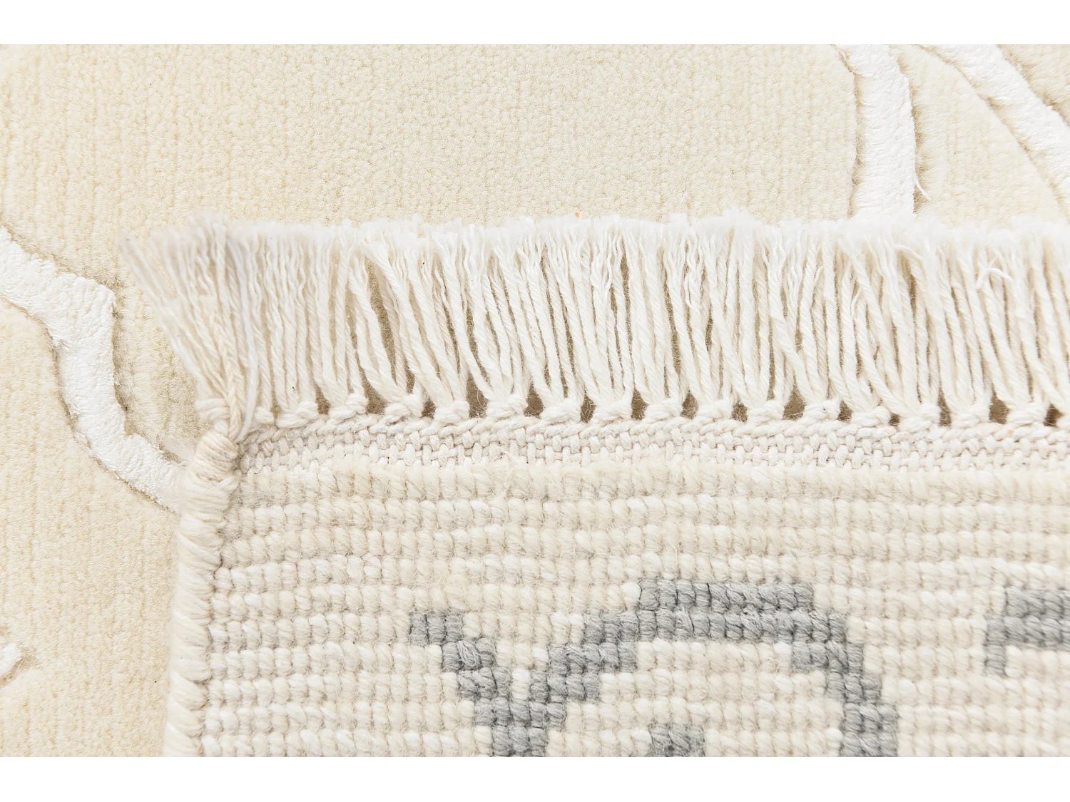 Läufer-Wollteppich 79x206 Beige Darya