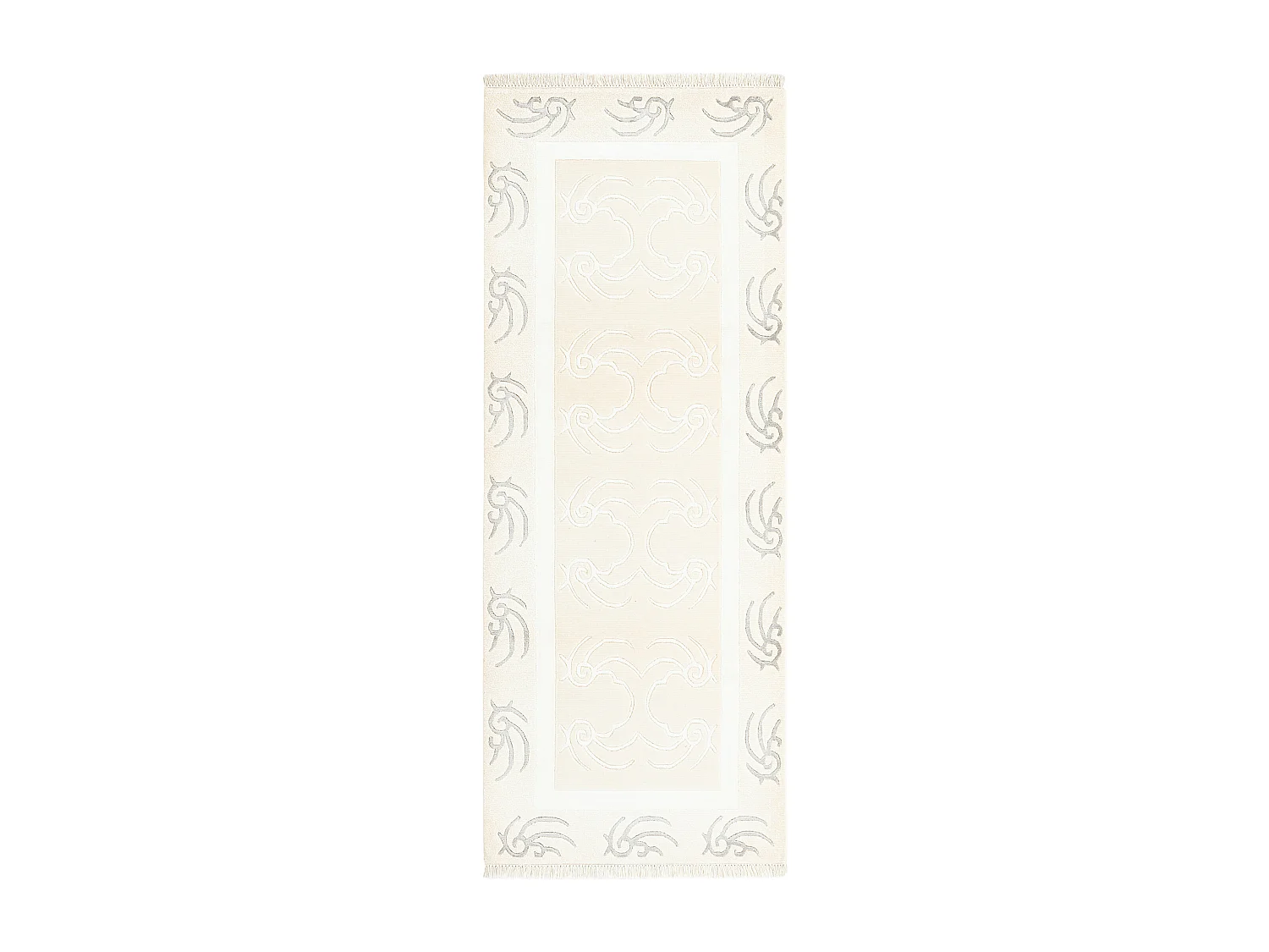 Läufer-Wollteppich 79x206 Beige Darya