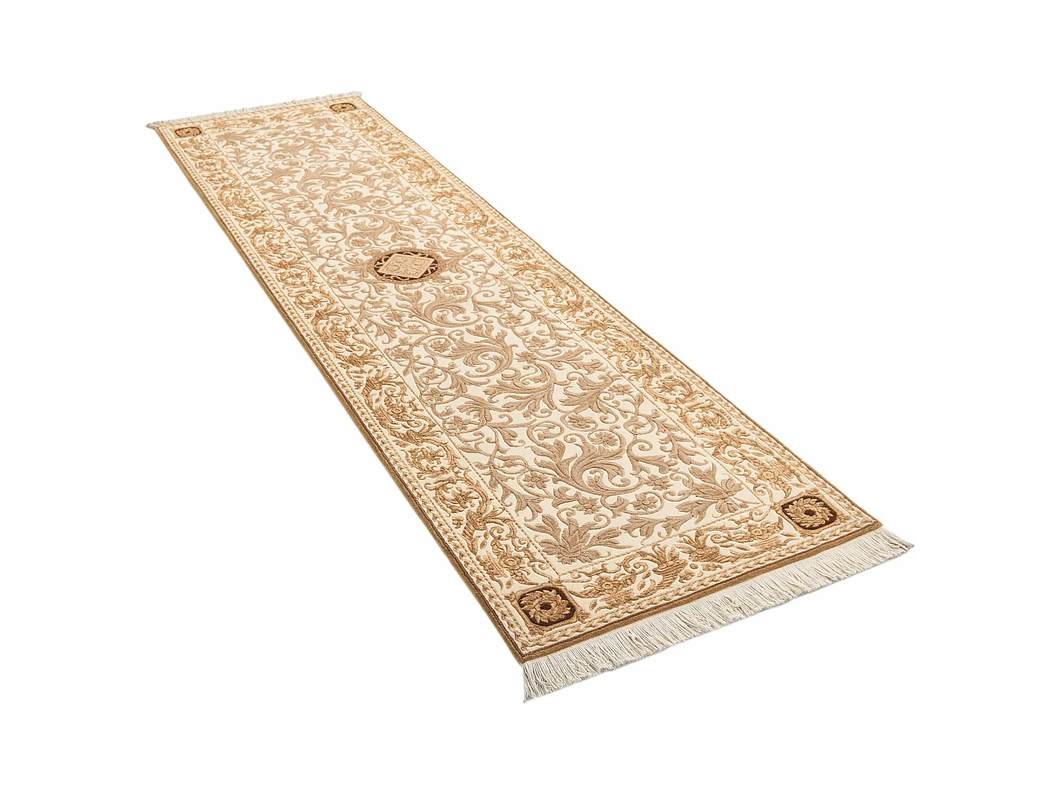 Tapis de couloir en laine 81x300 brun Darya