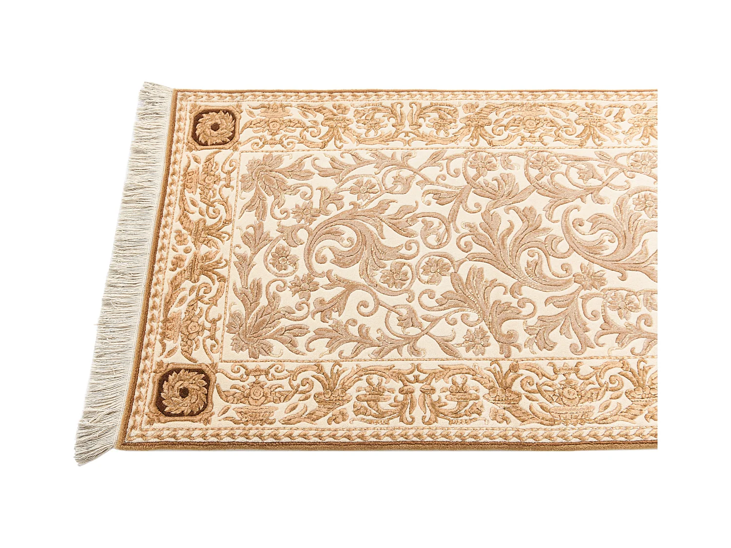 Tapis de couloir en laine 81x300 brun Darya