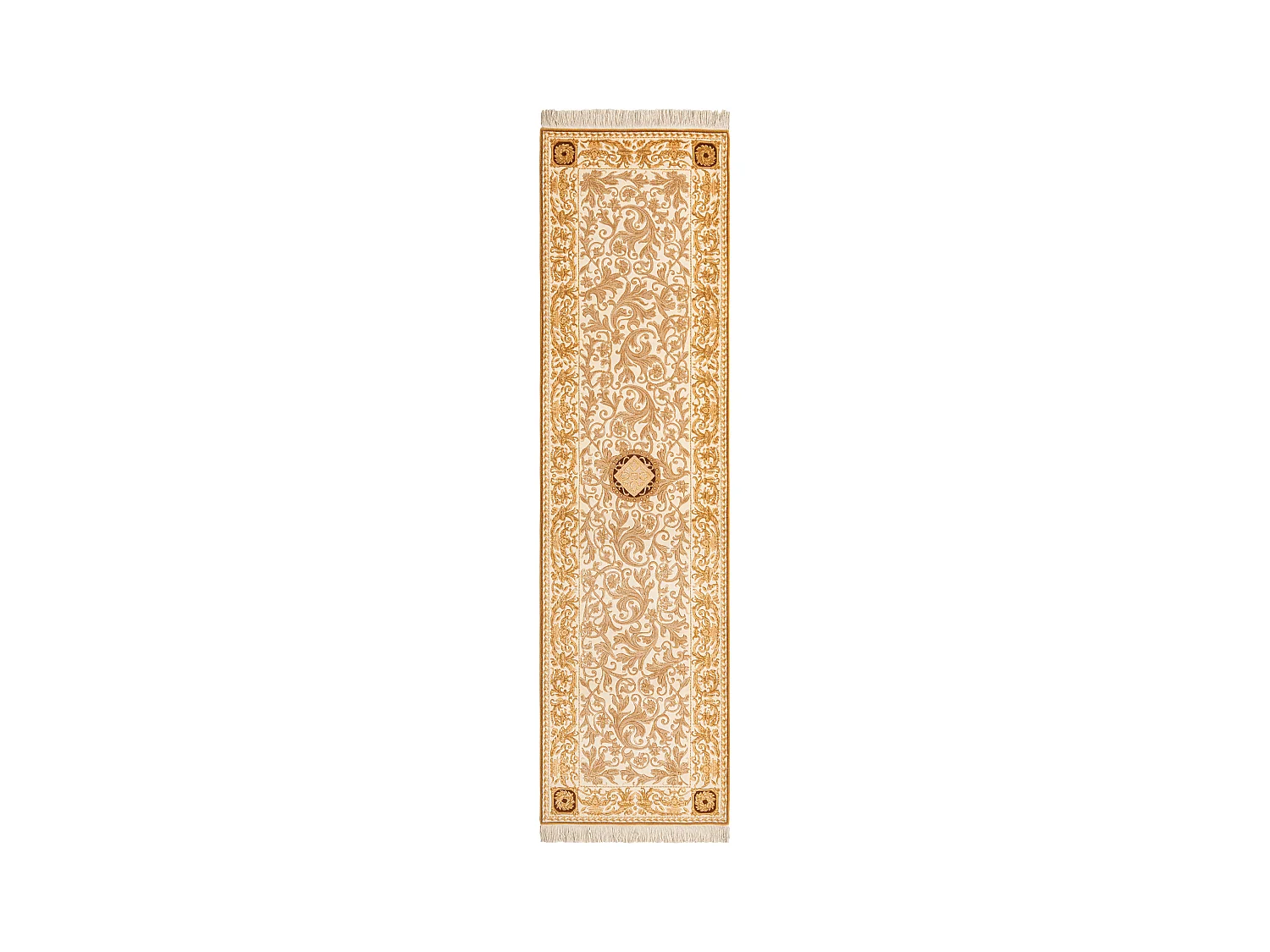 Tapis de couloir en laine 81x300 brun Darya