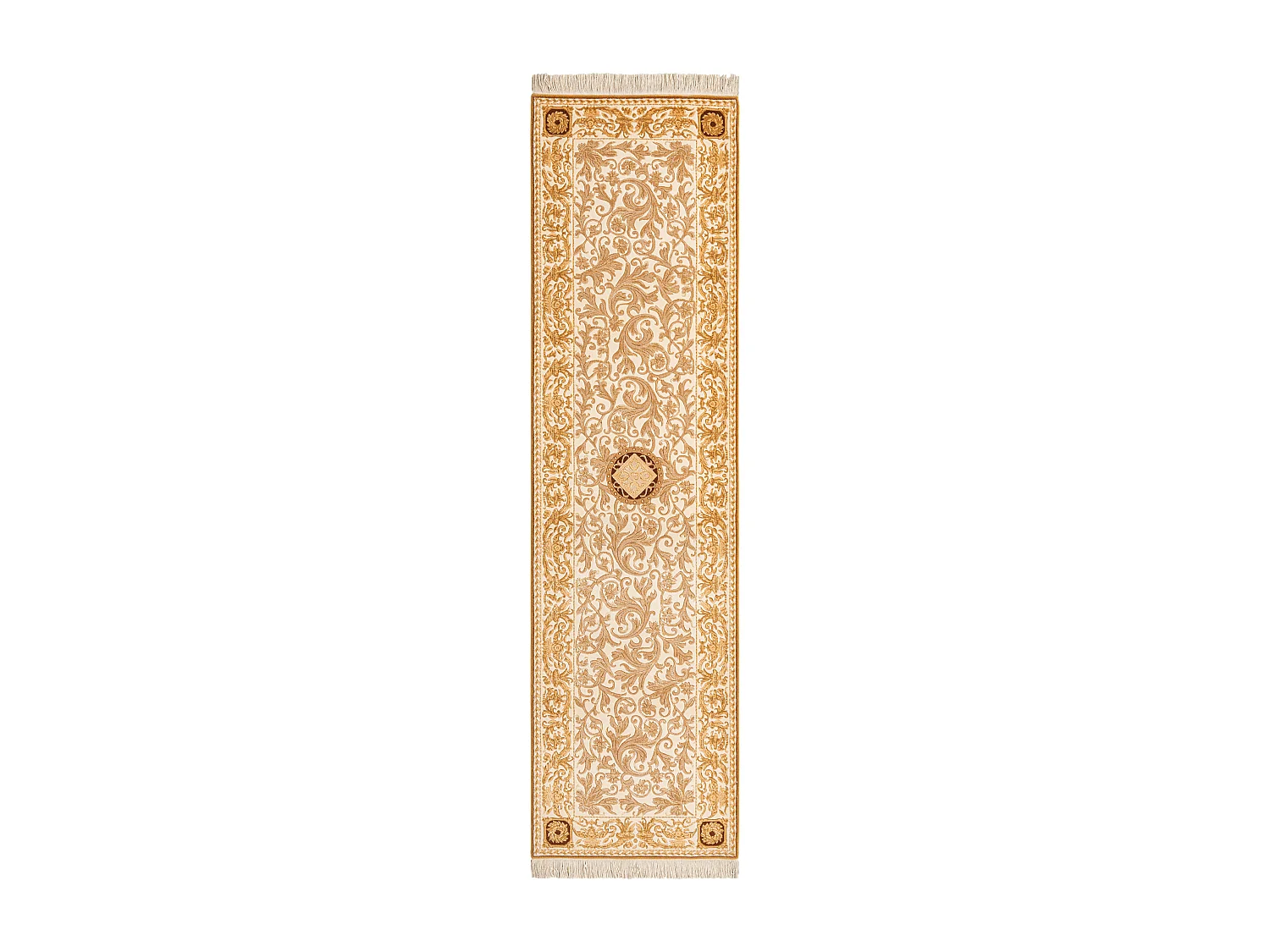 Tapis de couloir en laine 81x300 brun Darya