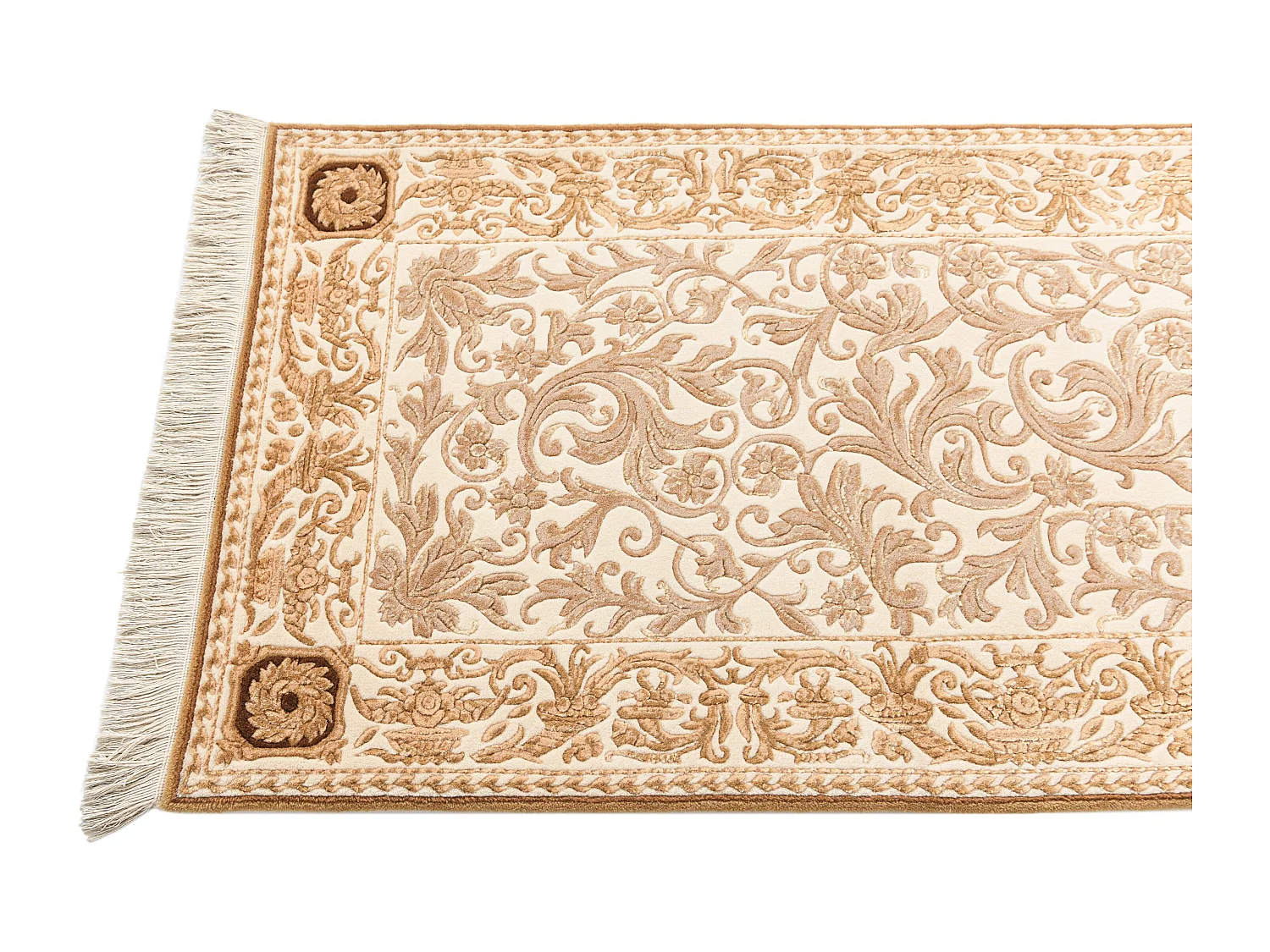 Tapis de couloir en laine 81x300 brun Darya