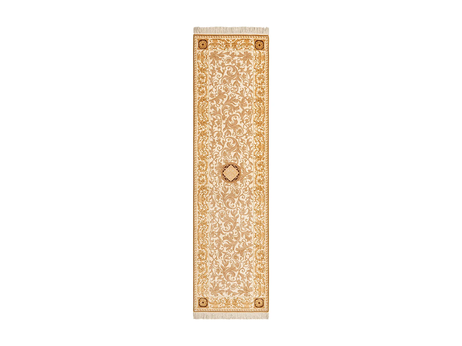 Tapis de couloir en laine 81x300 brun Darya