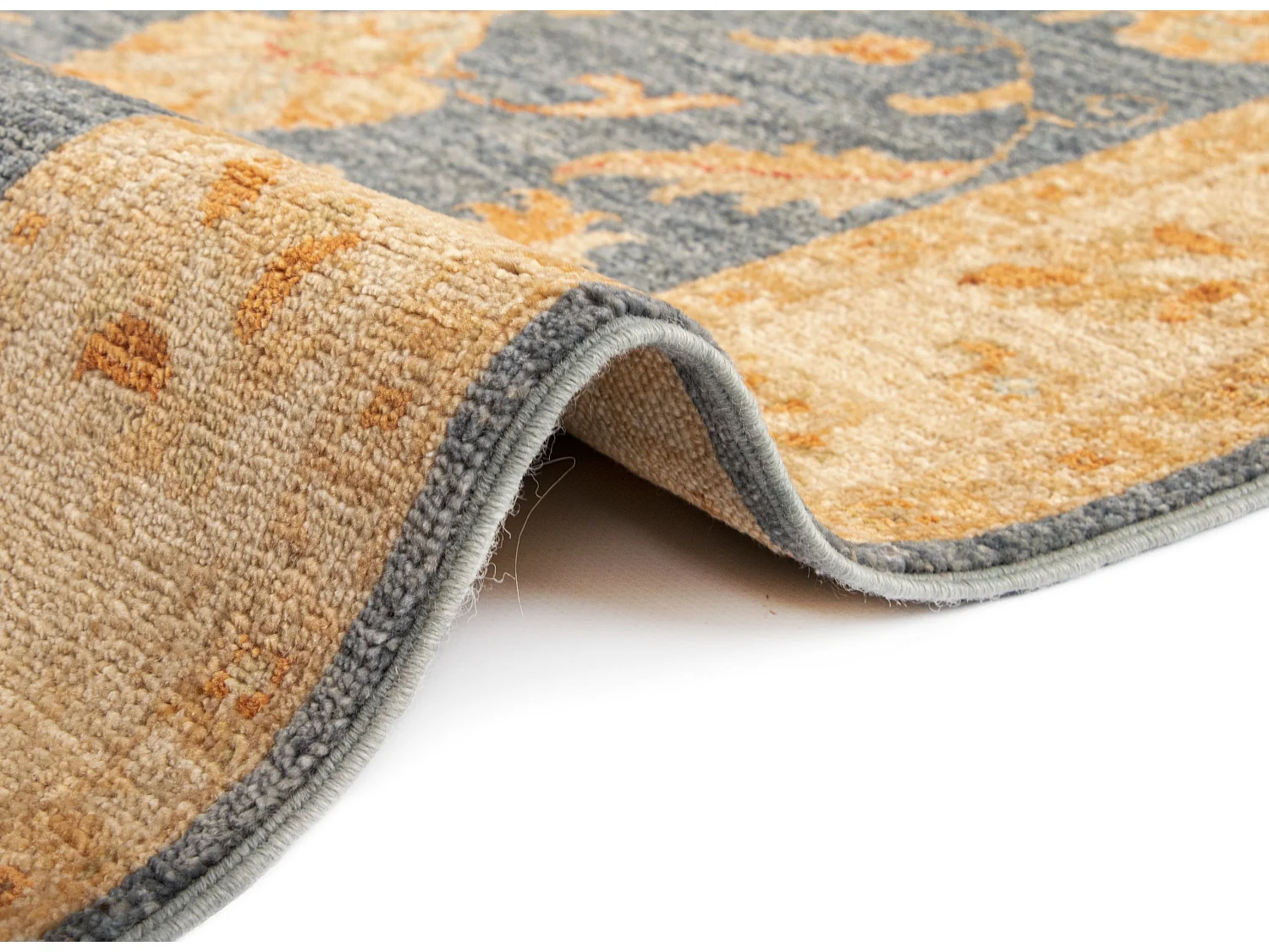 Läufer-Wollteppich 76x682 Beige Kaizar