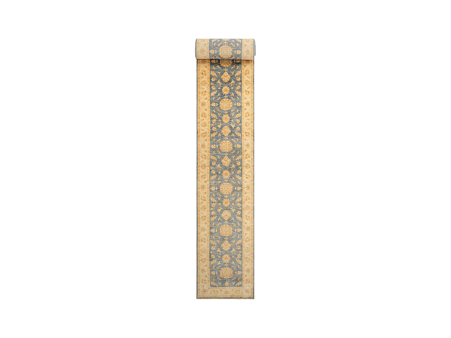 Läufer-Wollteppich 76x682 Beige Kaizar