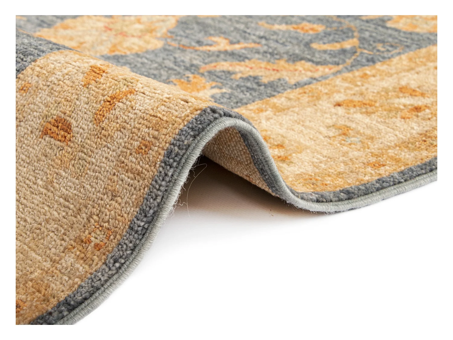 Tapis de couloir en laine 76x682 beige Kaizar