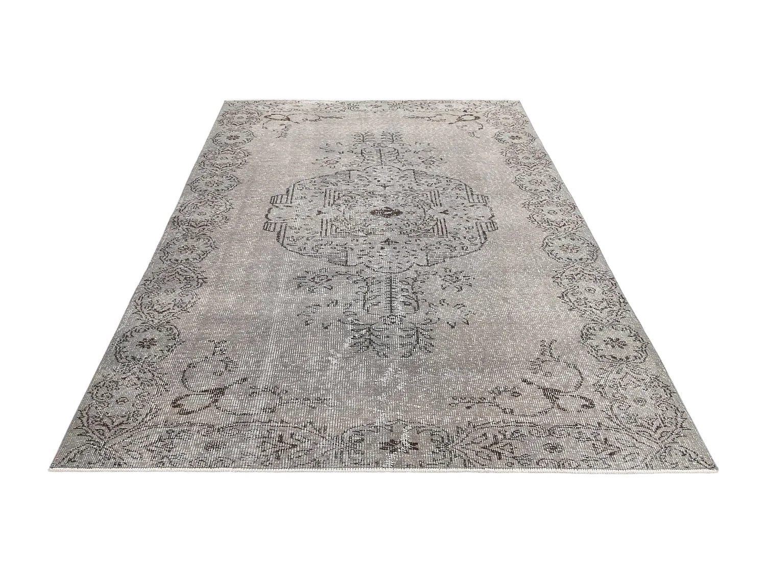 Wollteppich 178x277 Grau Ultra Vintage