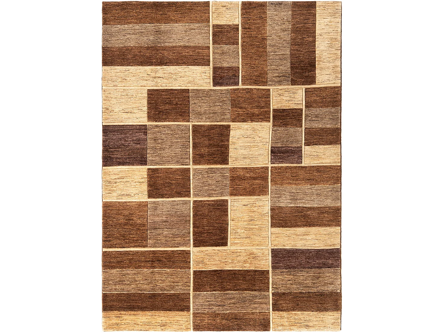 Wollteppich 203x279 Braun Juma