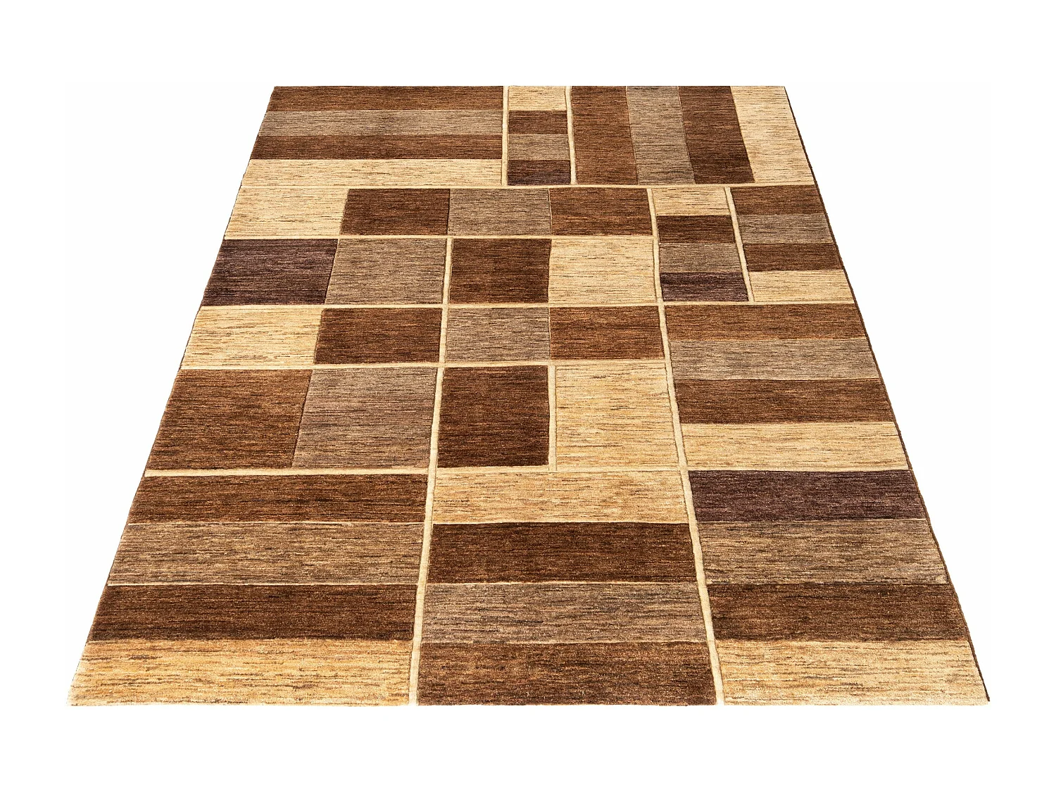 Wollteppich 203x279 Braun Juma