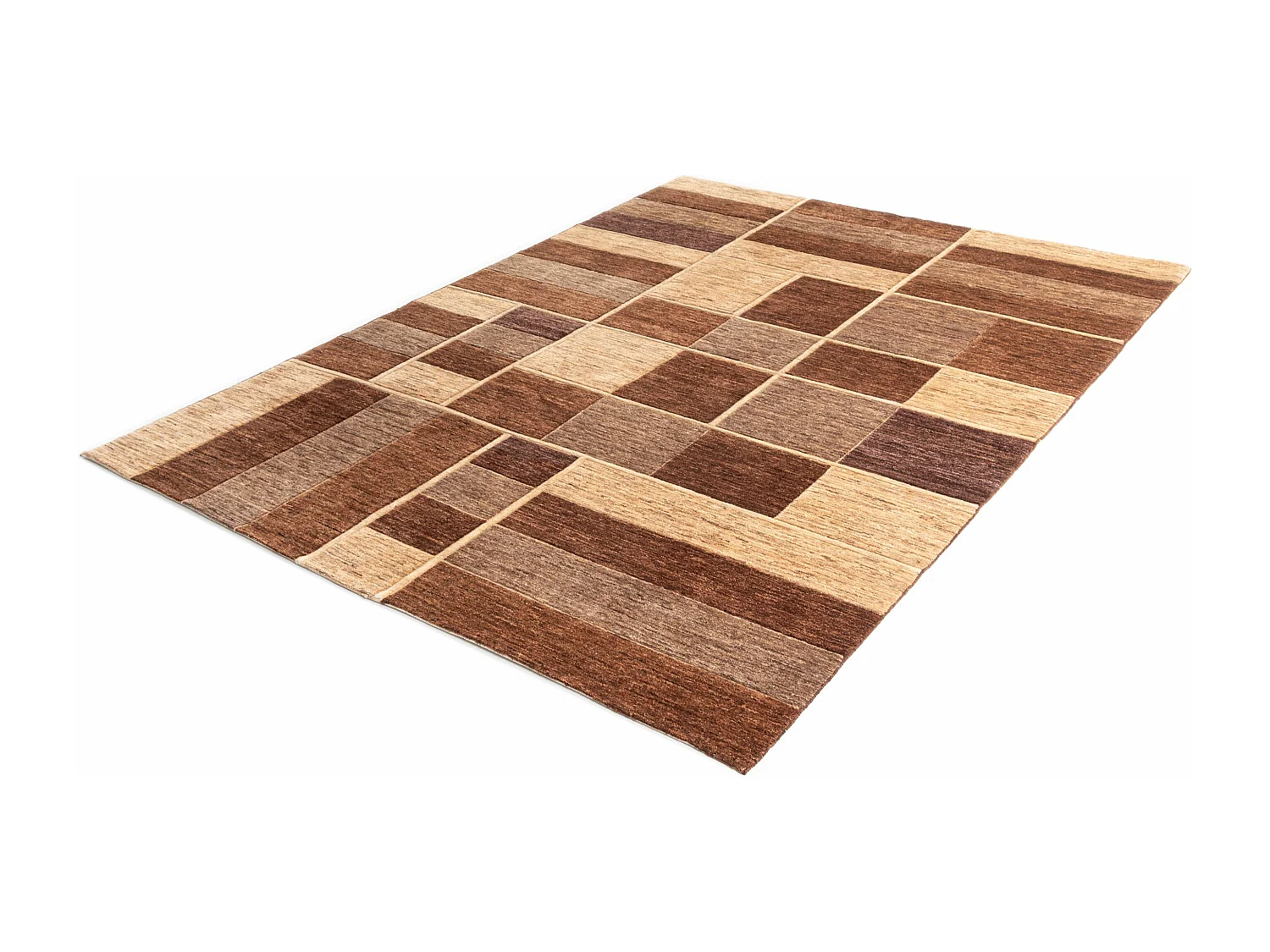 Wollteppich 203x279 Braun Juma