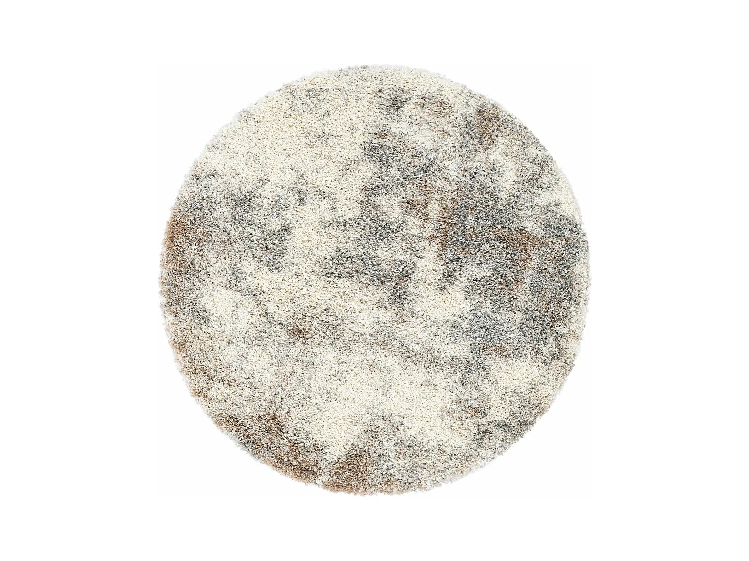 Hoogpolig tapijt 185x185 Beige - Bruin Lachen Haze