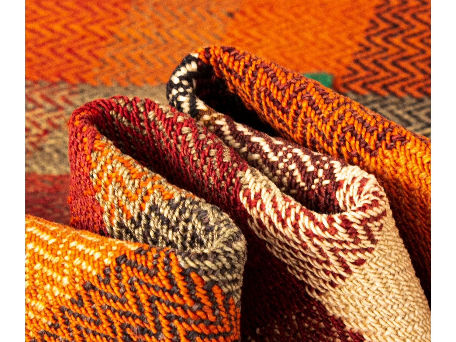 Wollteppich 148x230 Orange Jajim