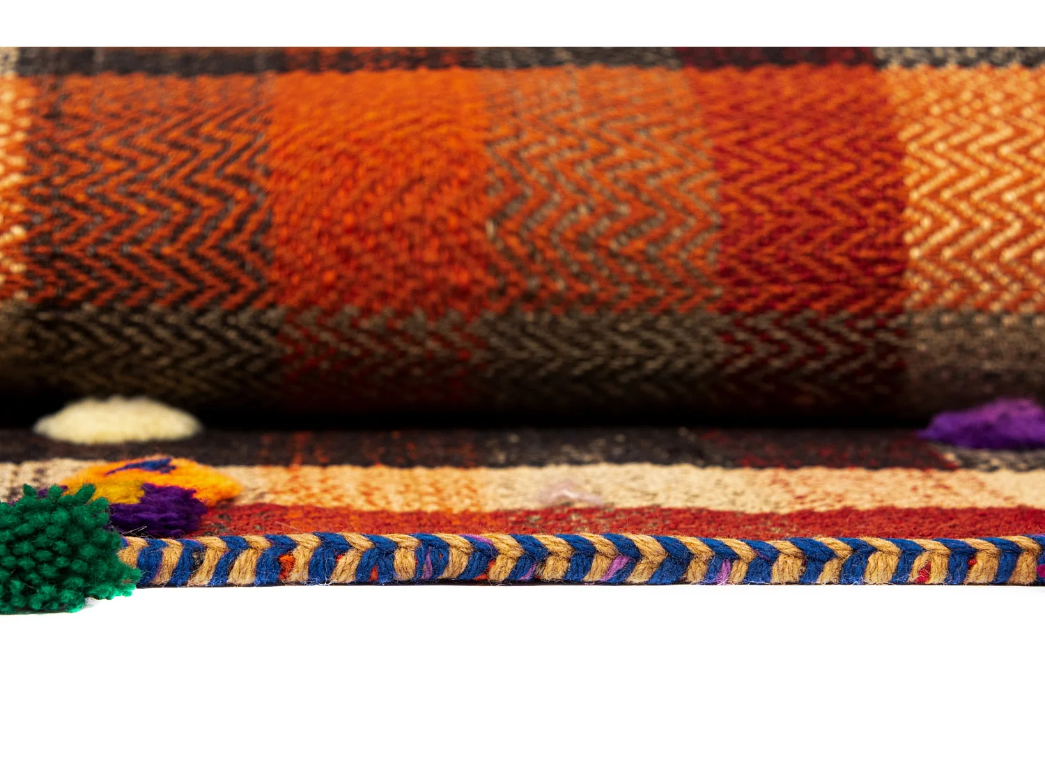 Wollteppich 148x230 Orange Jajim