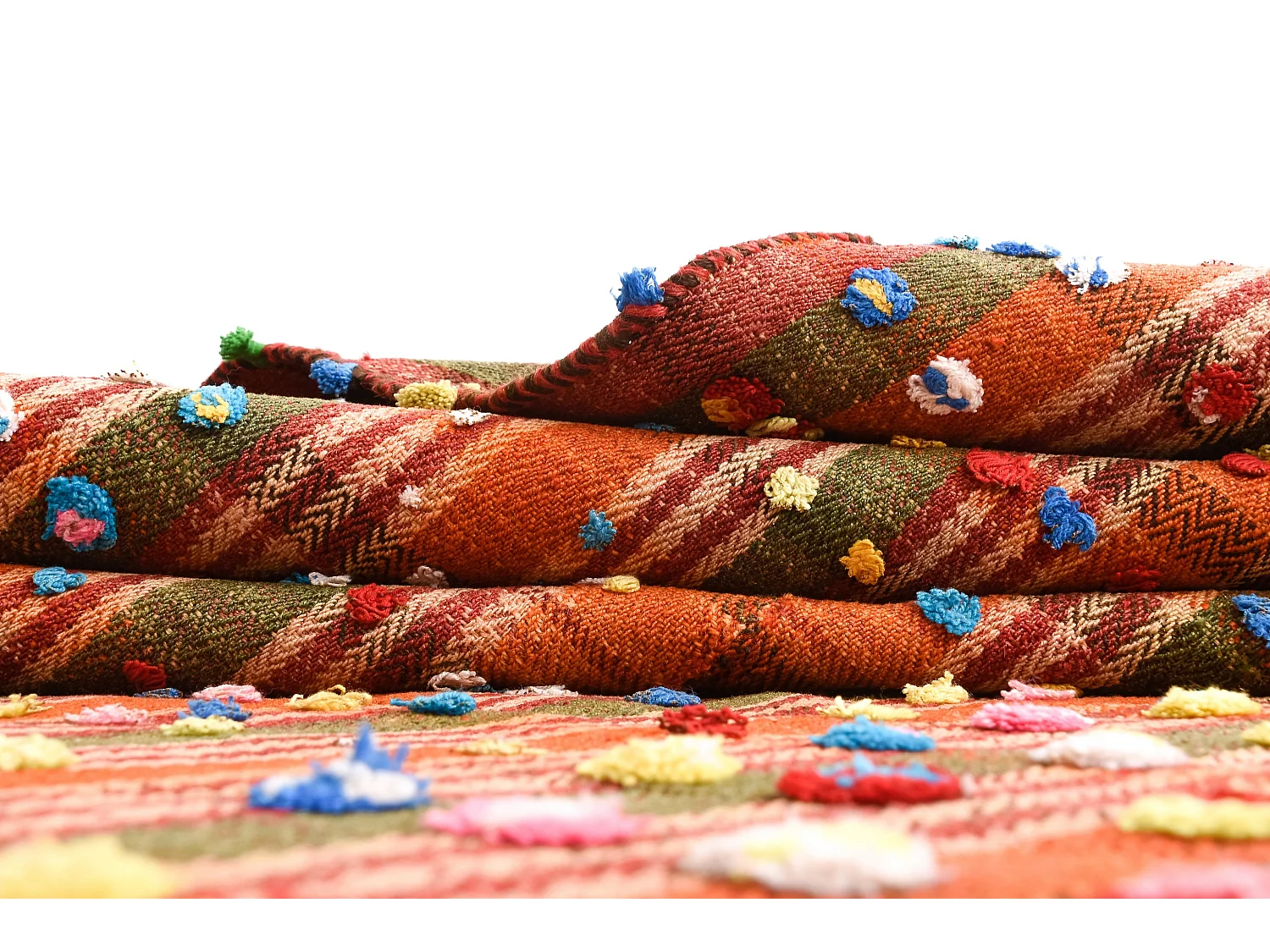 Tapis de laine 146x177 rouge Jajim