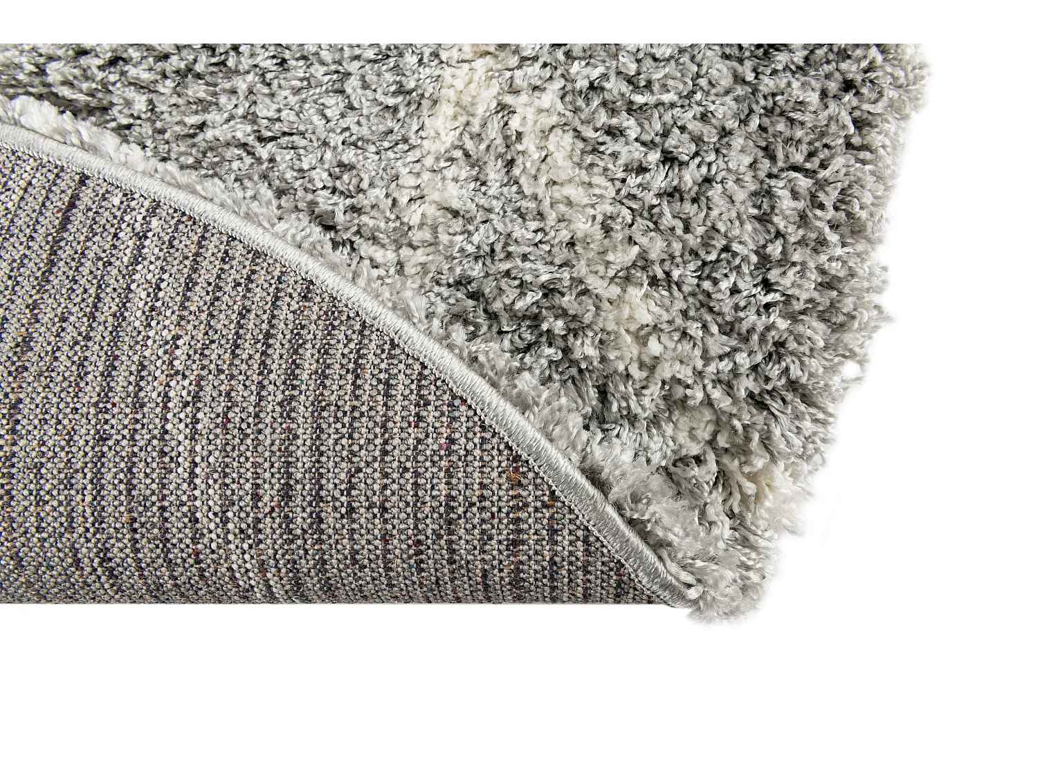 Tapis shaggy 185x185 gris Lachen Fence