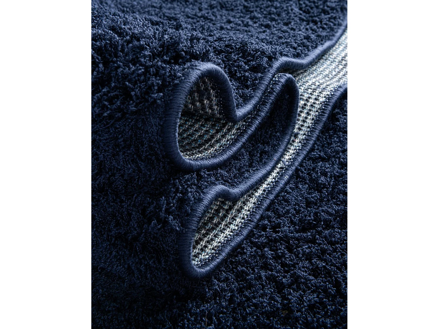 Tappeto shaggy  125x125 blu notte Luzern