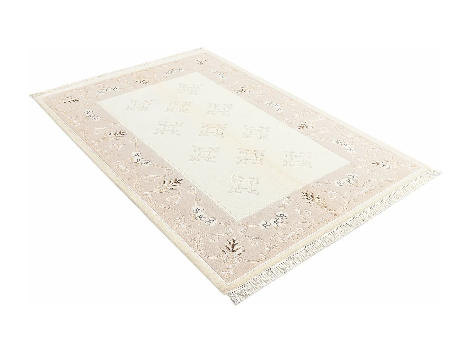 Tapis de laine 122x183 beige Darya