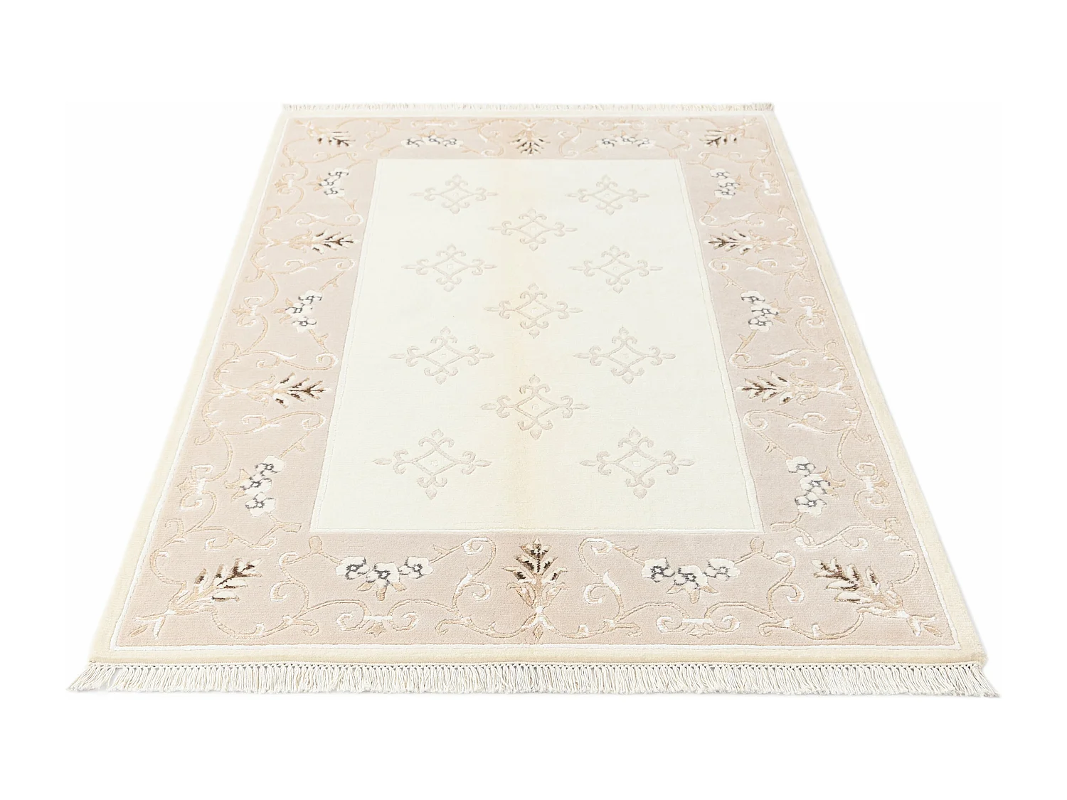 Tapis de laine 122x183 beige Darya