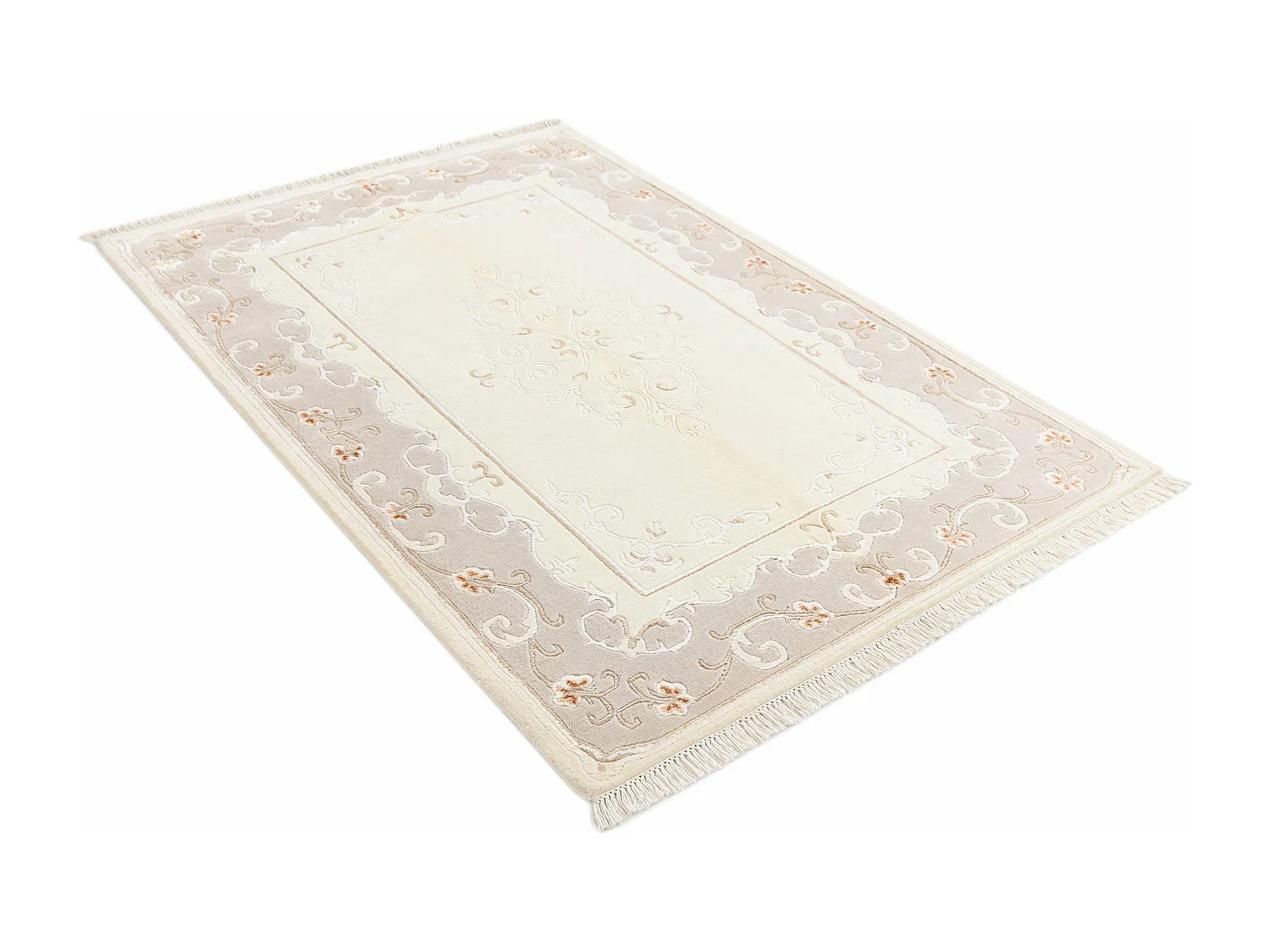 Wollteppich 127x191 Beige Darya
