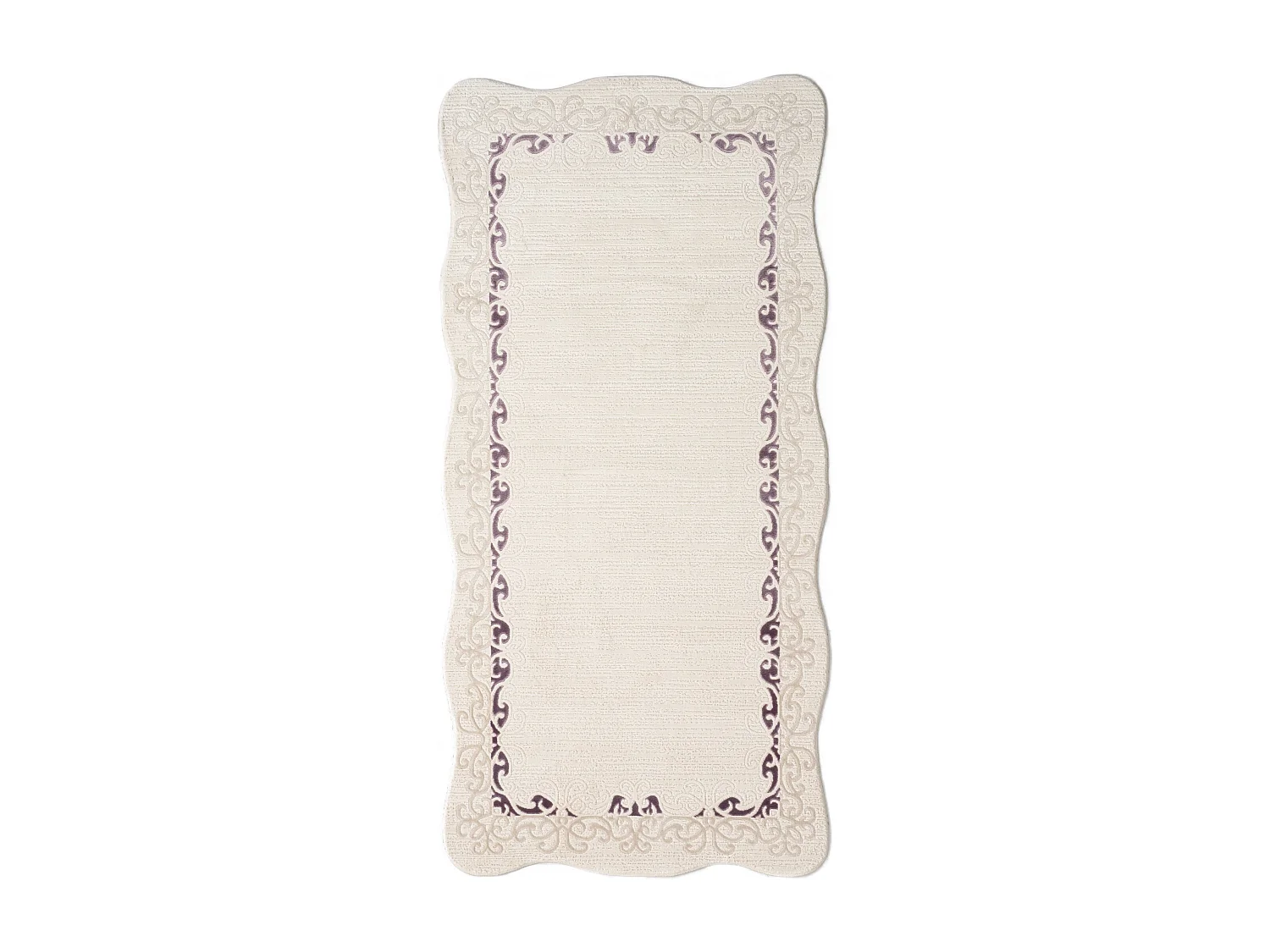 Teppich 160x160 Lila Royal Frame