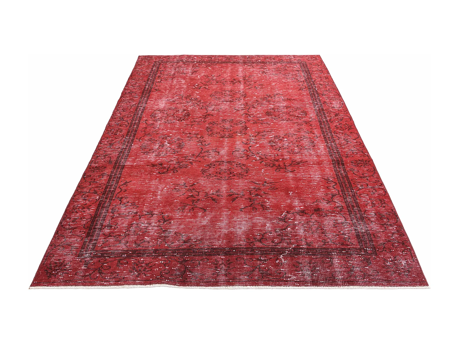 Wollteppich 173x264 Rot Ultra Vintage