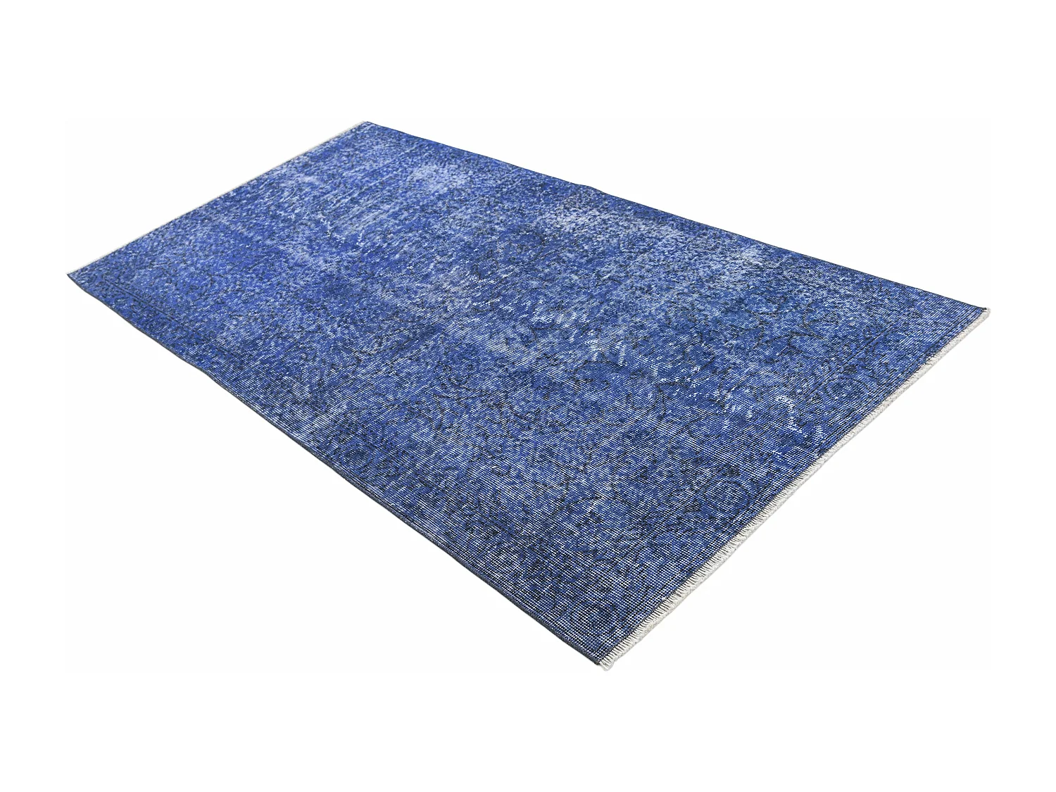 Tapis de laine 104x203 Bleu Ultra Vintage