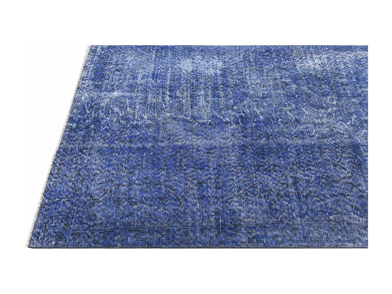 Tapis de laine 104x203 Bleu Ultra Vintage
