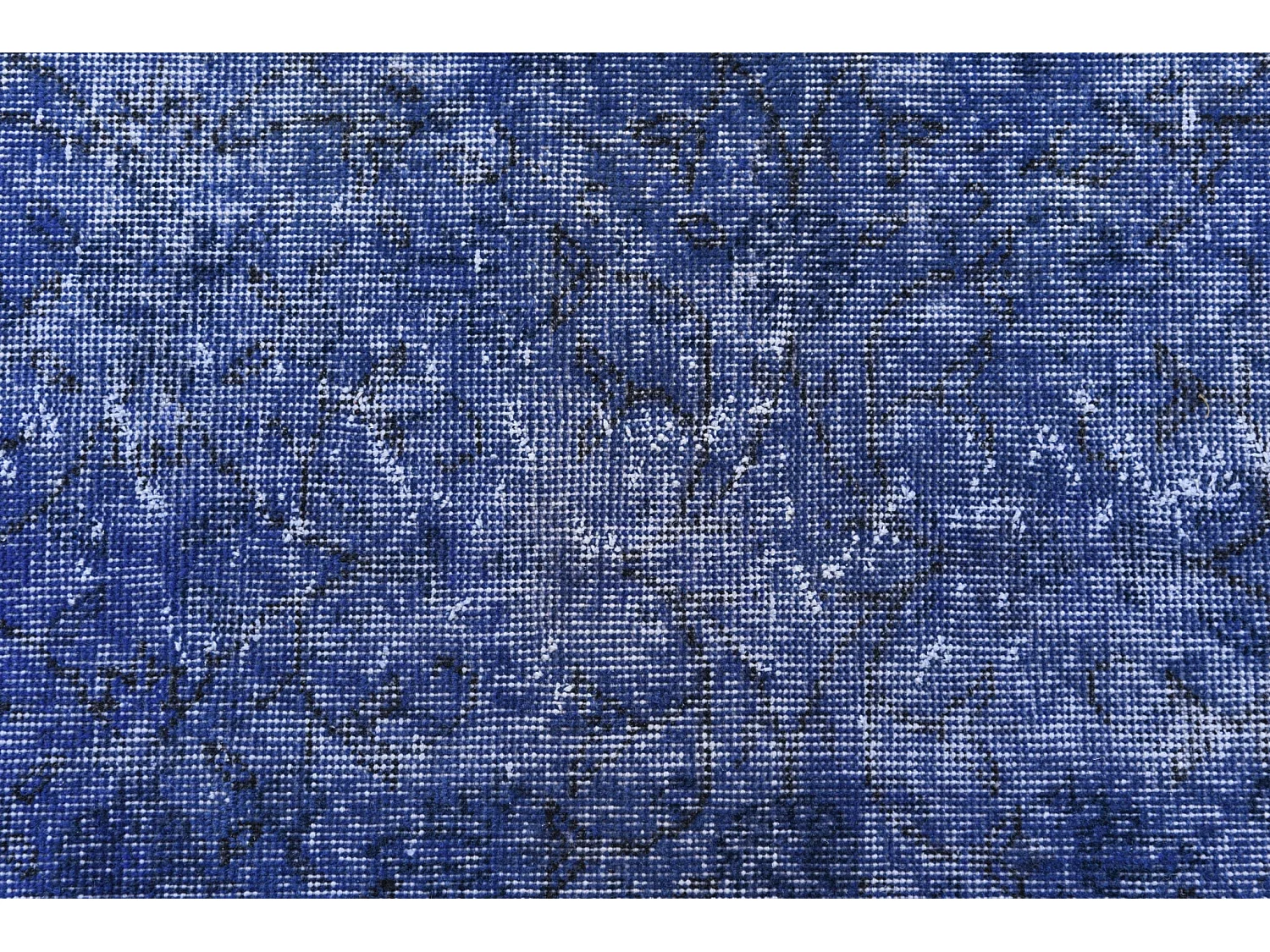 Tapis de laine 104x203 Bleu Ultra Vintage