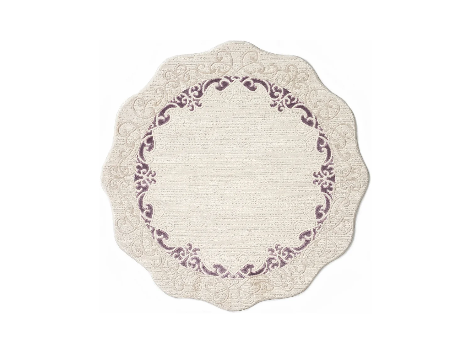 Tapis 120x120 Violet Royal Frame