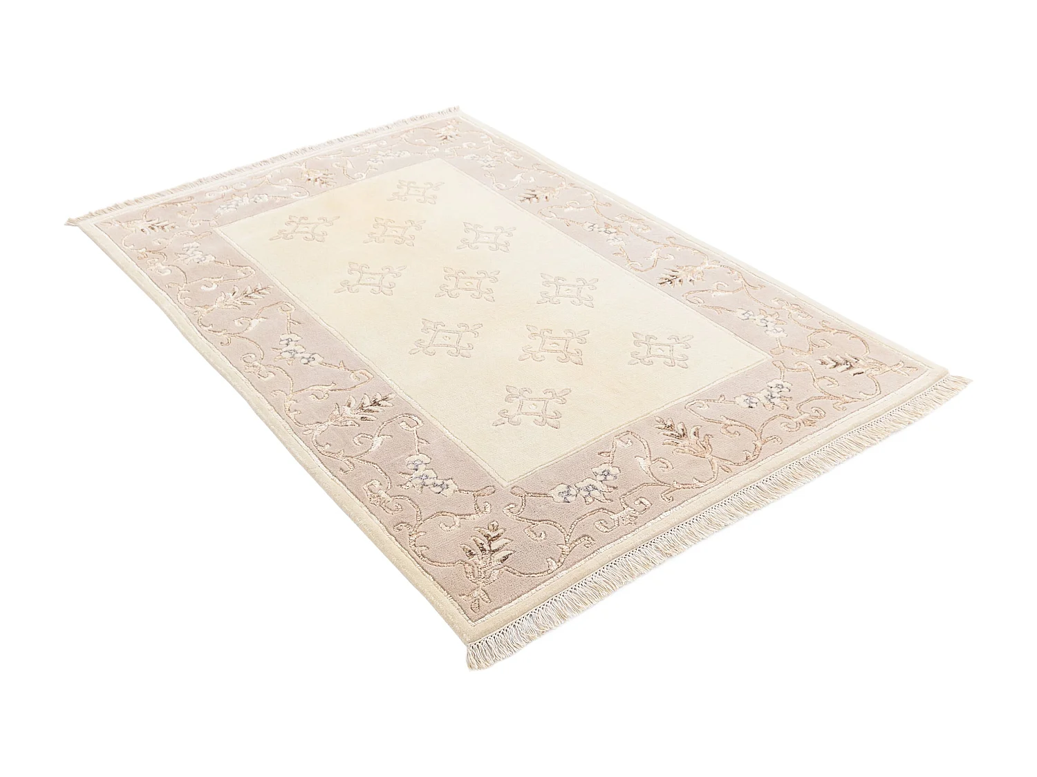 Tapis de laine 122x183 beige Darya