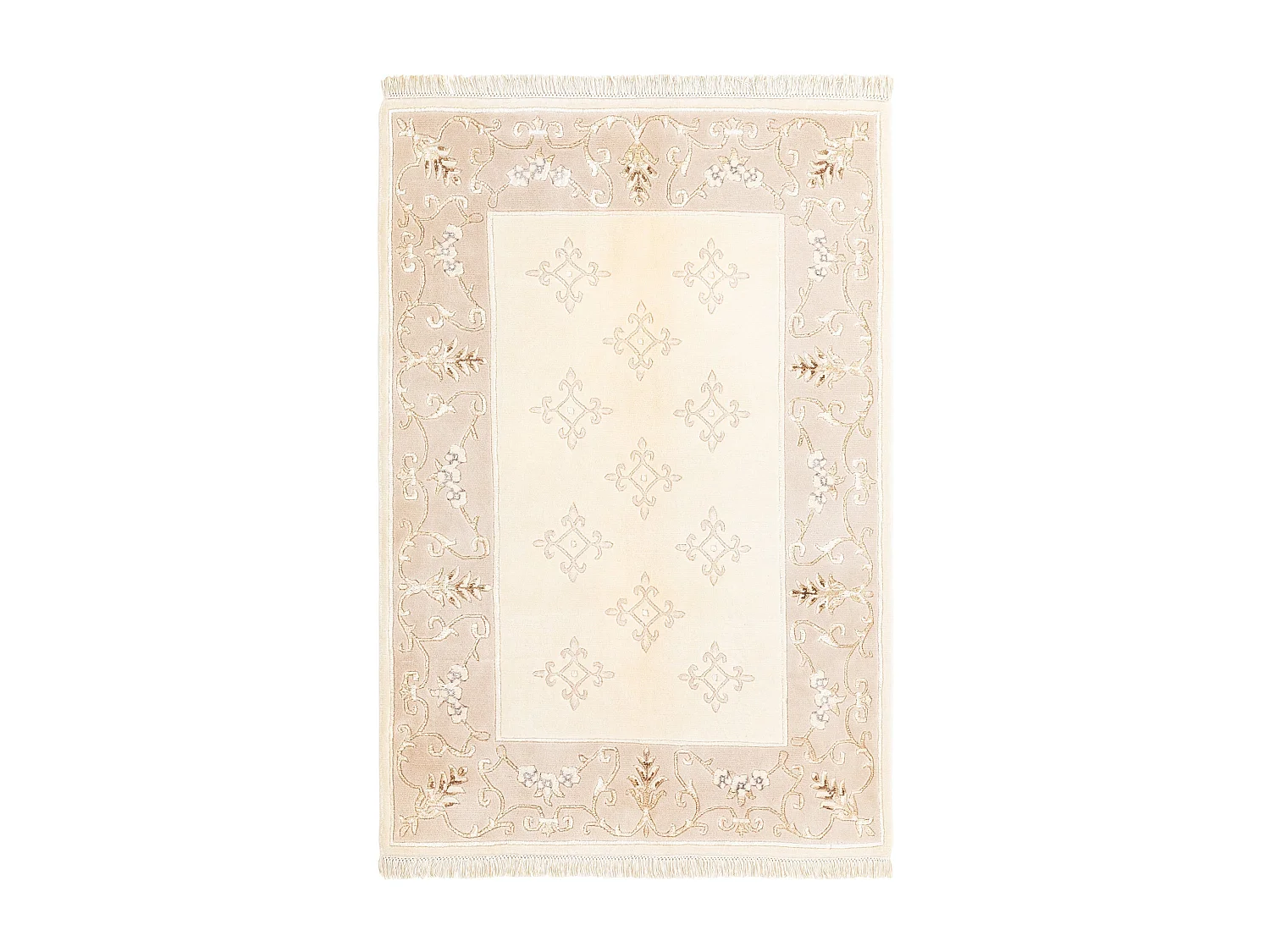 Tapis de laine 122x183 beige Darya
