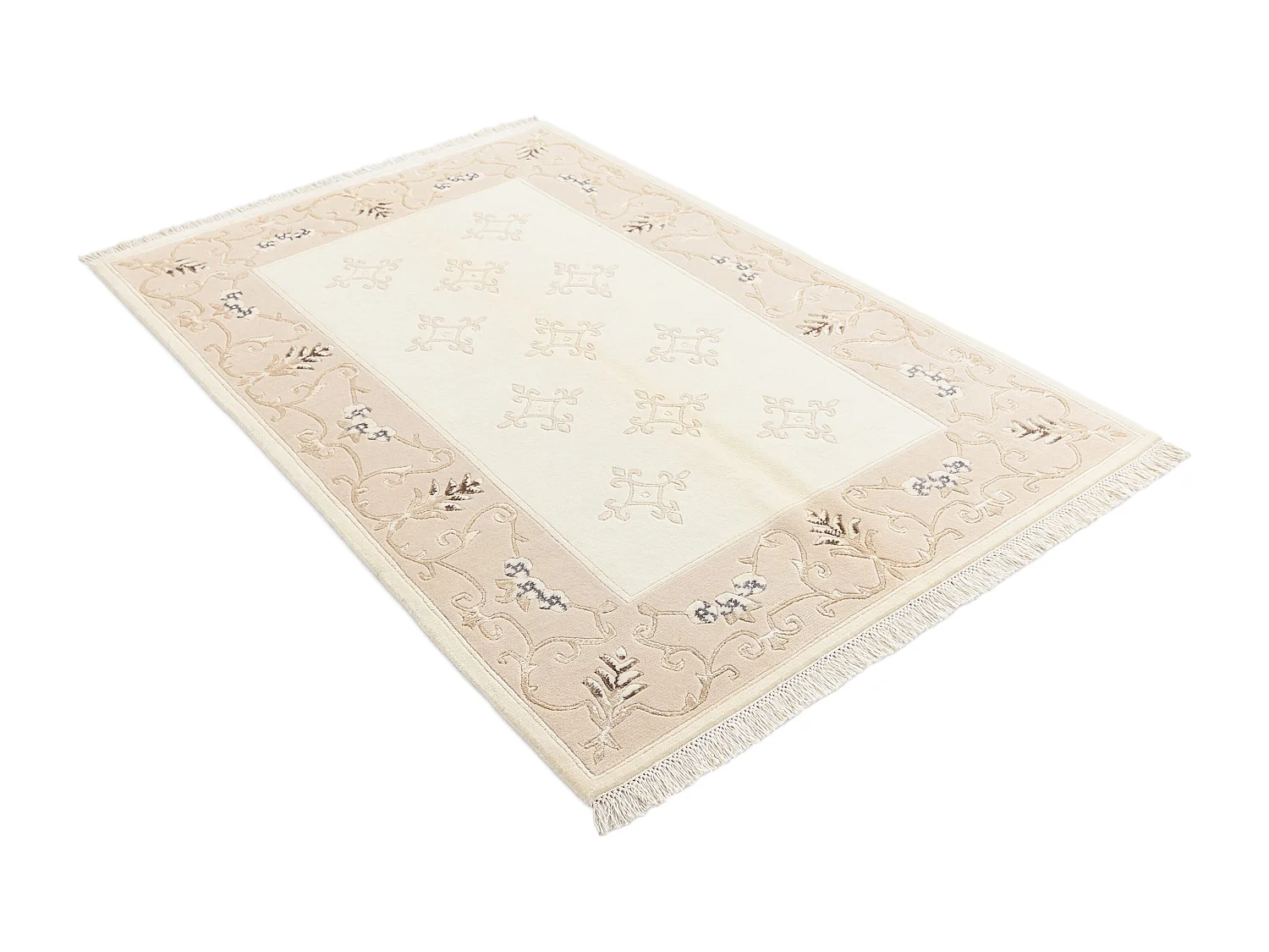 Wollteppich 122x188 Beige Darya