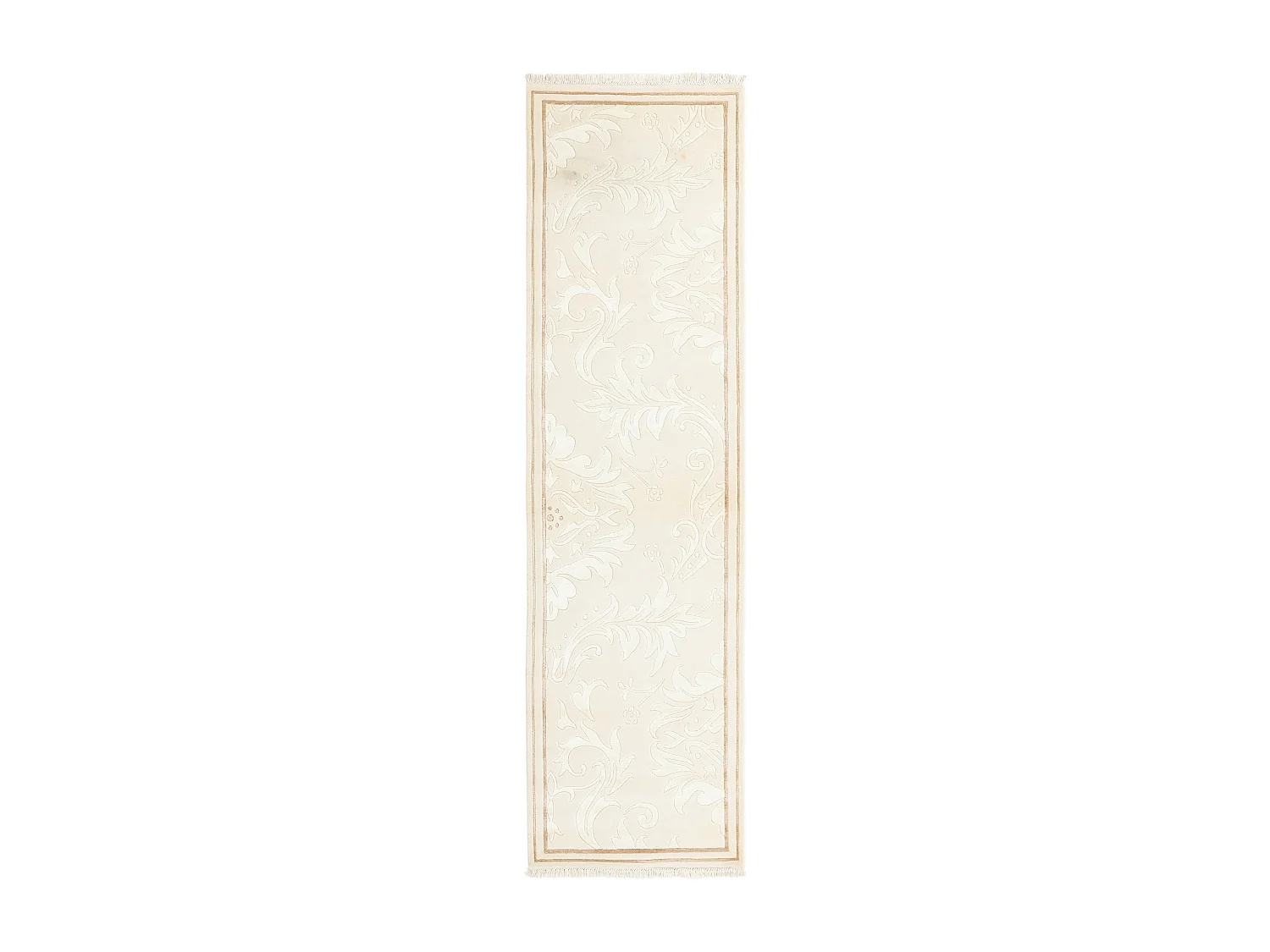 Läufer-Wollteppich 81x300 Beige Darya