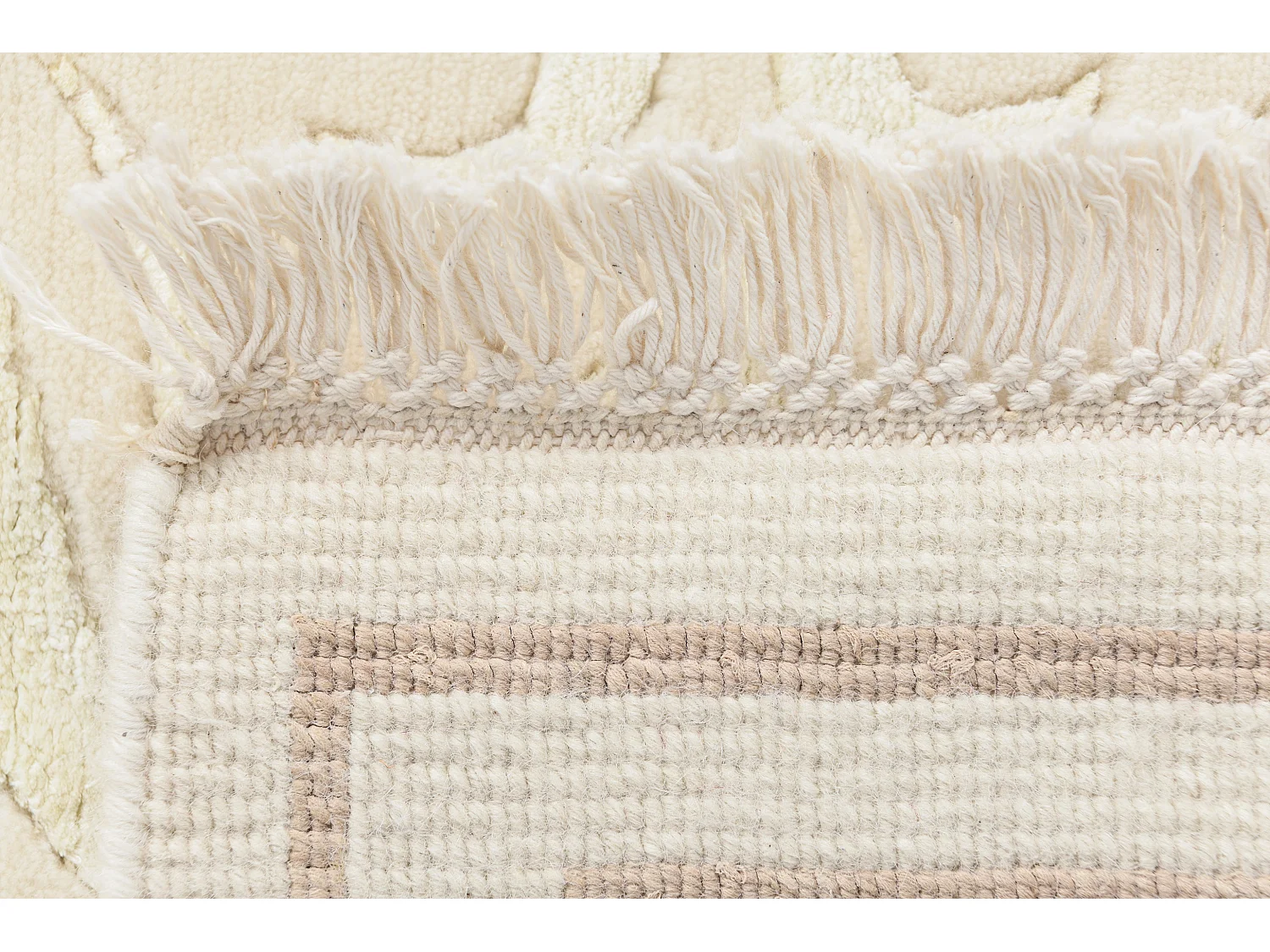 Läufer-Wollteppich 81x300 Beige Darya