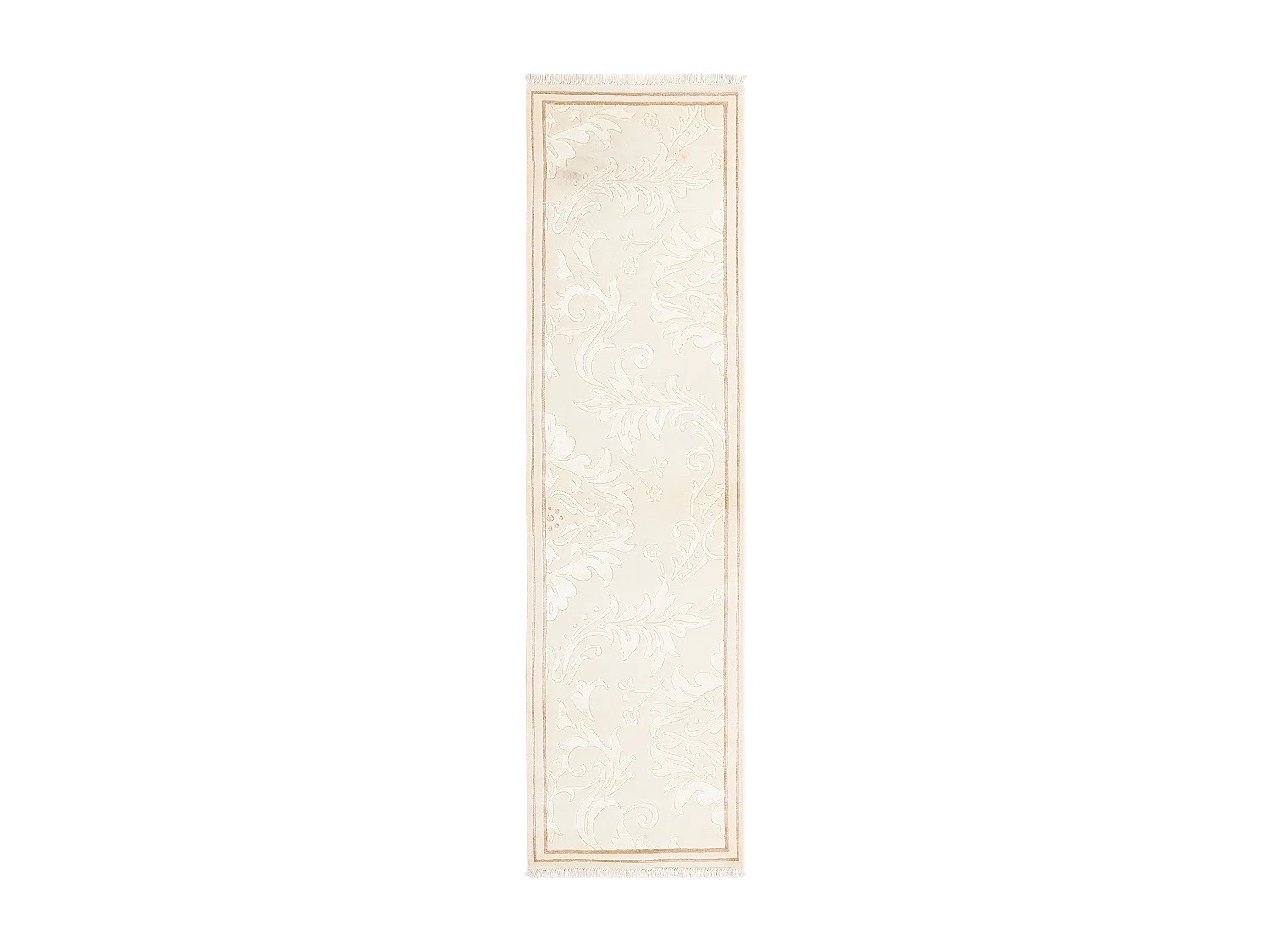Läufer-Wollteppich 81x300 Beige Darya