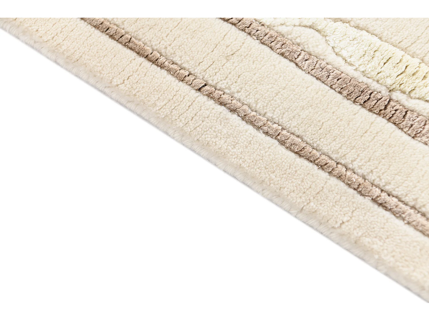 Tapis de couloir en laine 81x300 beige Darya