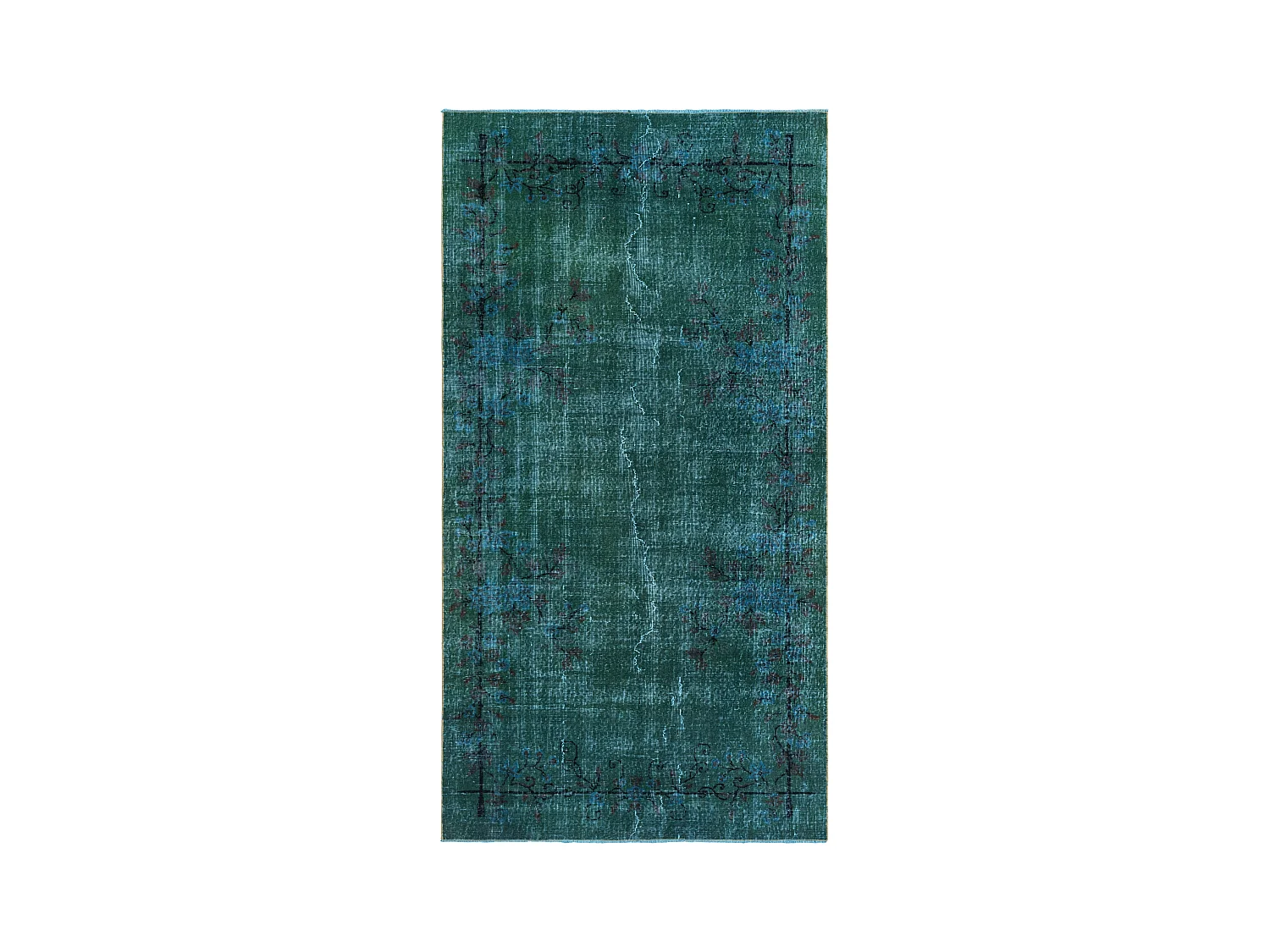 Tapis de laine 142x269 vert Ultra Vintage