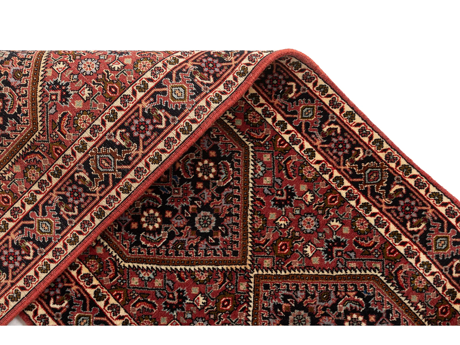 Tappeto per corridoio in lana 62x355 nero Bidjar